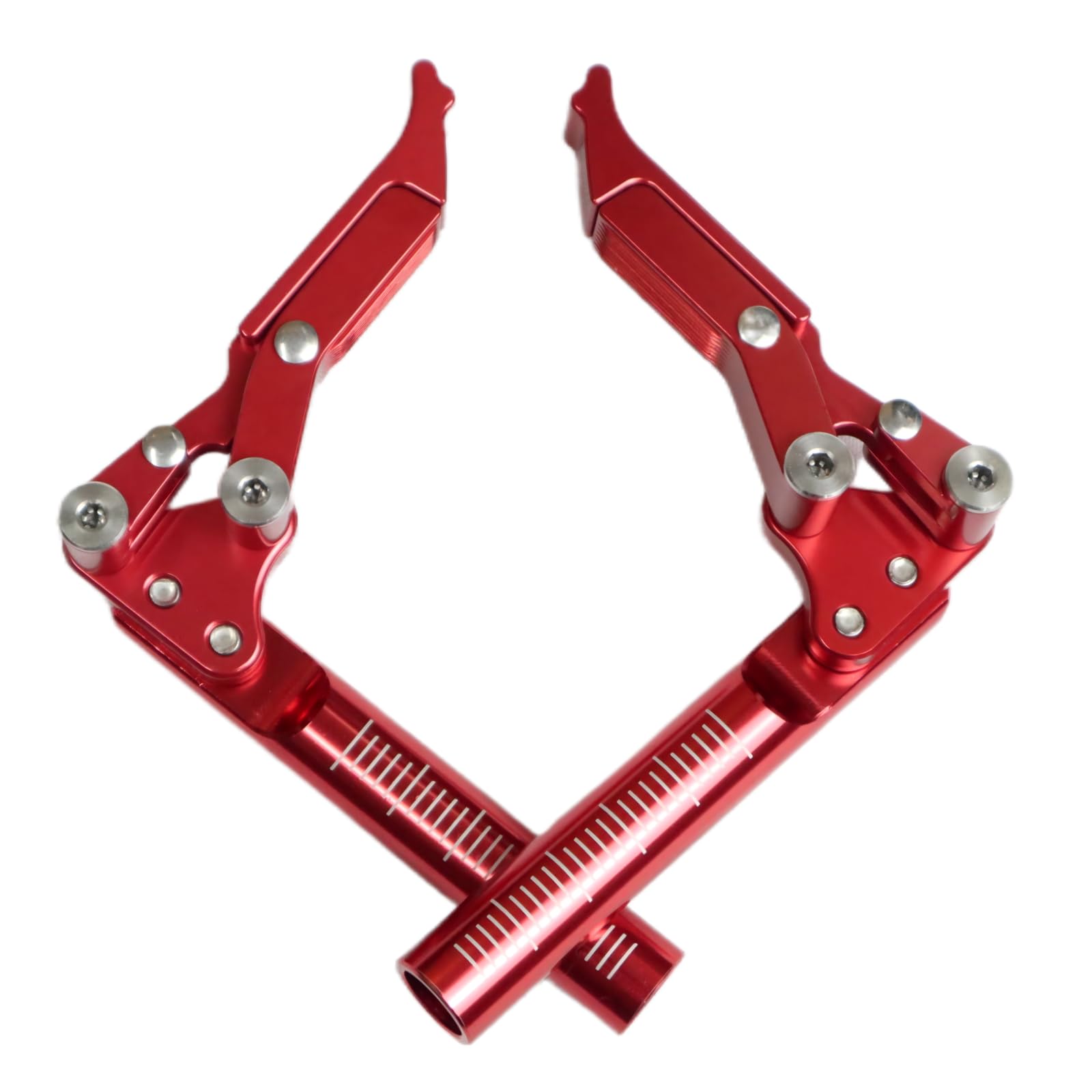 Premium Aluminum Alloy Wheelchair Brake - Heavy Duty Scissor Wheel Lock for Sports & Mobility Chairs (Red) | Ideal for Basketball, Tennis & Outdoor Wheelchair Activities