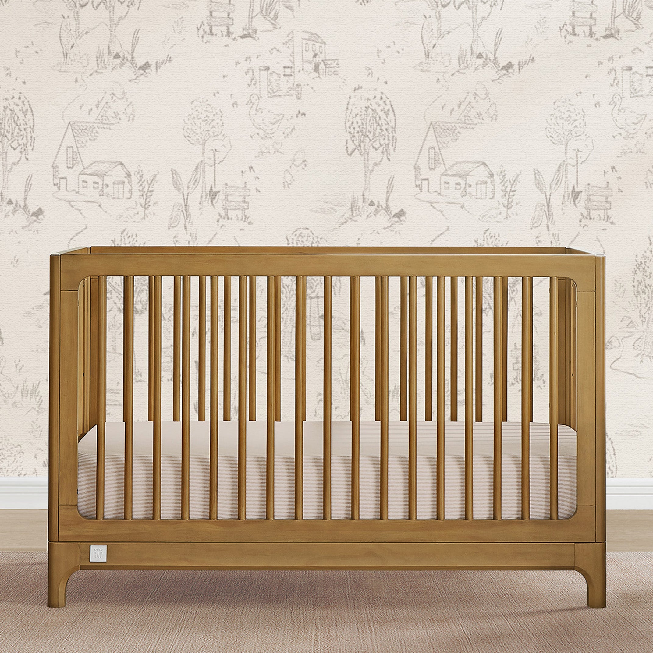 BabyGap Wren 4-in-1 Convertible Crib - Nursery Furniture for Newborn to Toddler | Safe & Stylish Baby Bed for Nursery, Bedroom & Daycare