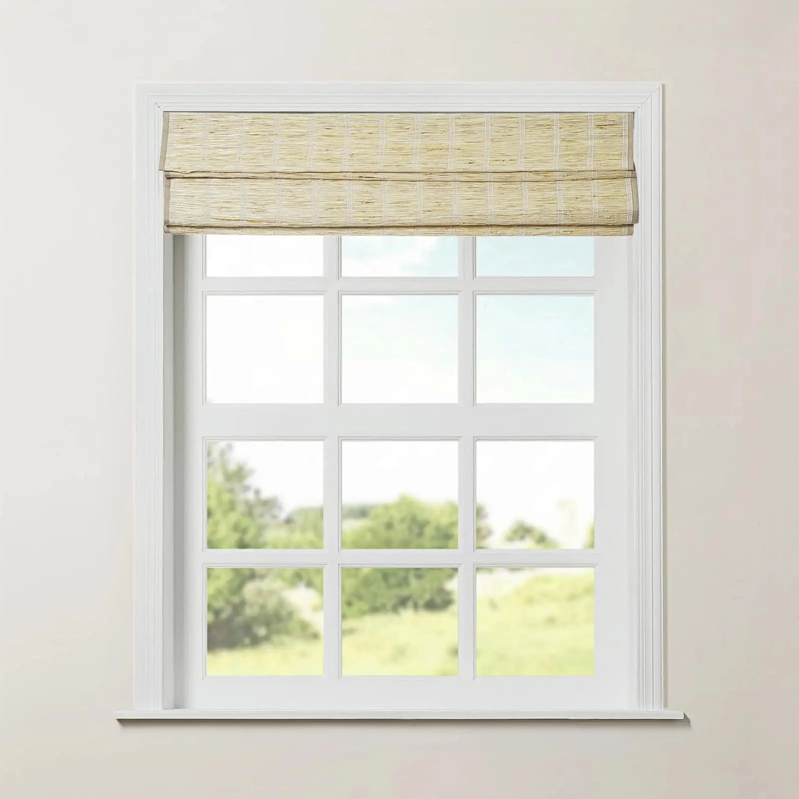 Rae Natural Ramie Jute Woven Wood Window Shades - Series M | Eco-Friendly Bamboo Blinds for Living Room, Bedroom & Office | Light Filtering & UV Protection