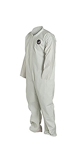 DuPont ProShield 60 NG120S Disposable Protective Coverall with Open Cuff - White, Large (Pack of 25) | Chemical Resistant Workwear for Medical, Industrial & Laboratory Safety Use