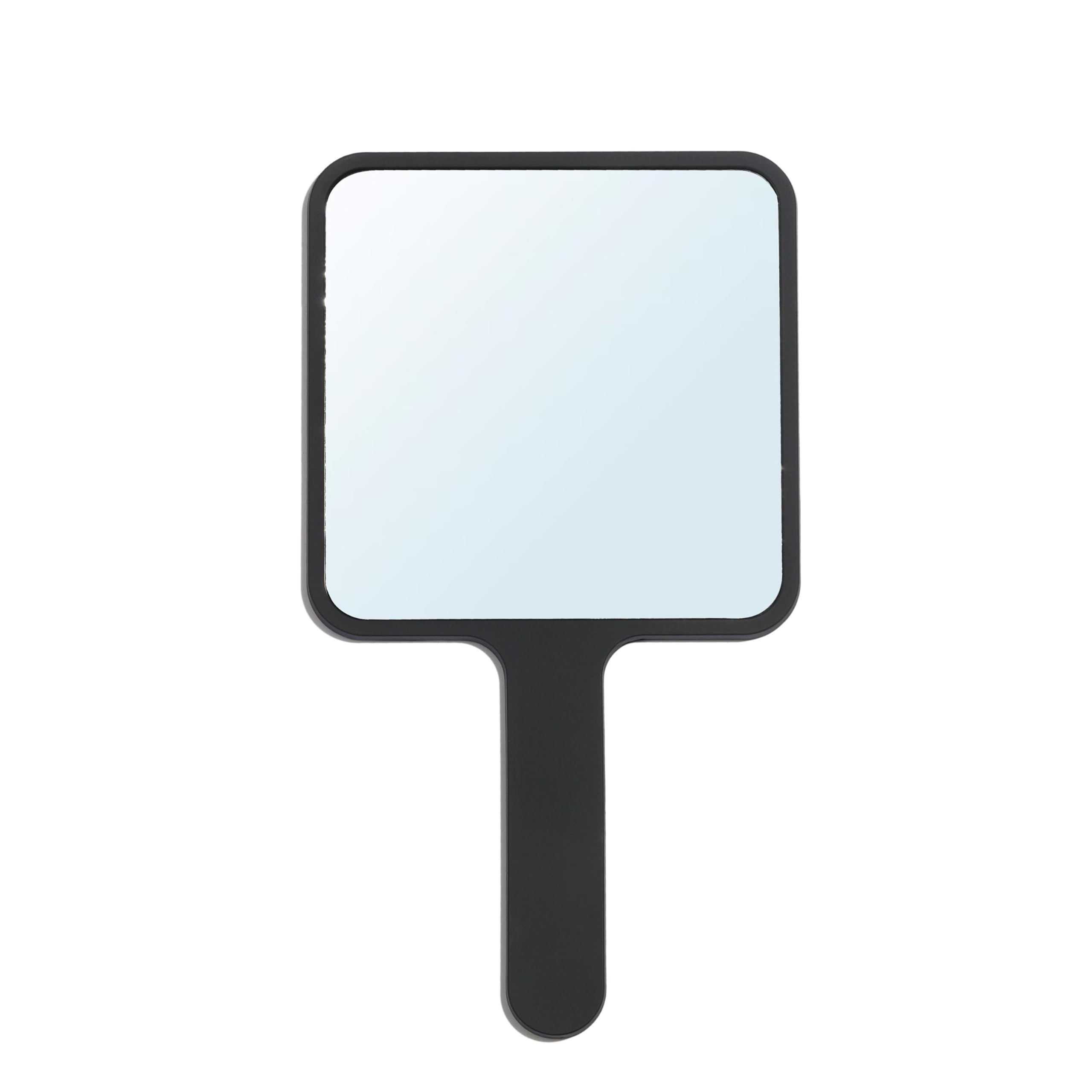 European Style Hand Mirror for Women - Lightweight & Compact Square Makeup Mirror in Black - Perfect for Travel, Home, and Professional Makeup Application