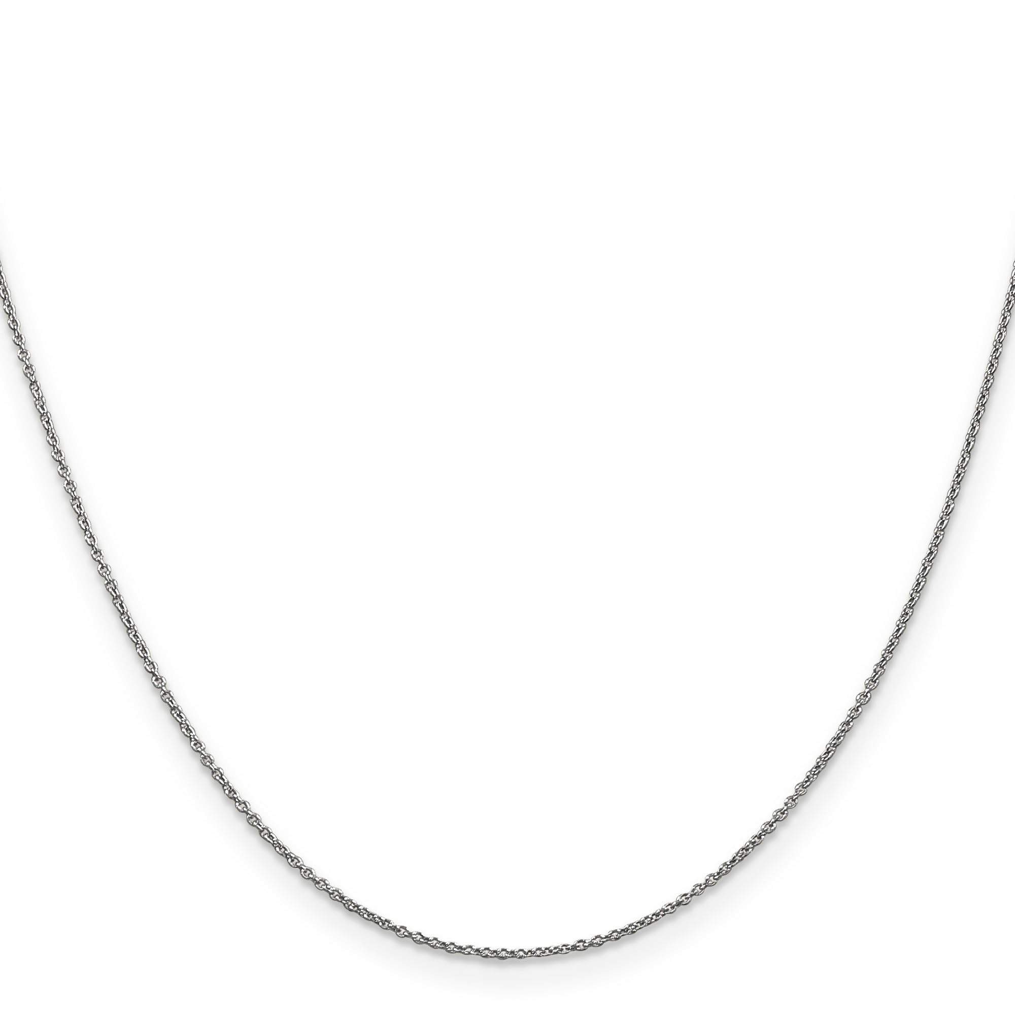 14K White Gold Classic Cable Chain Necklace or Anklet - Dainty Layering Jewelry for Women, Perfect for Everyday Wear, Gifts & Special Occasions