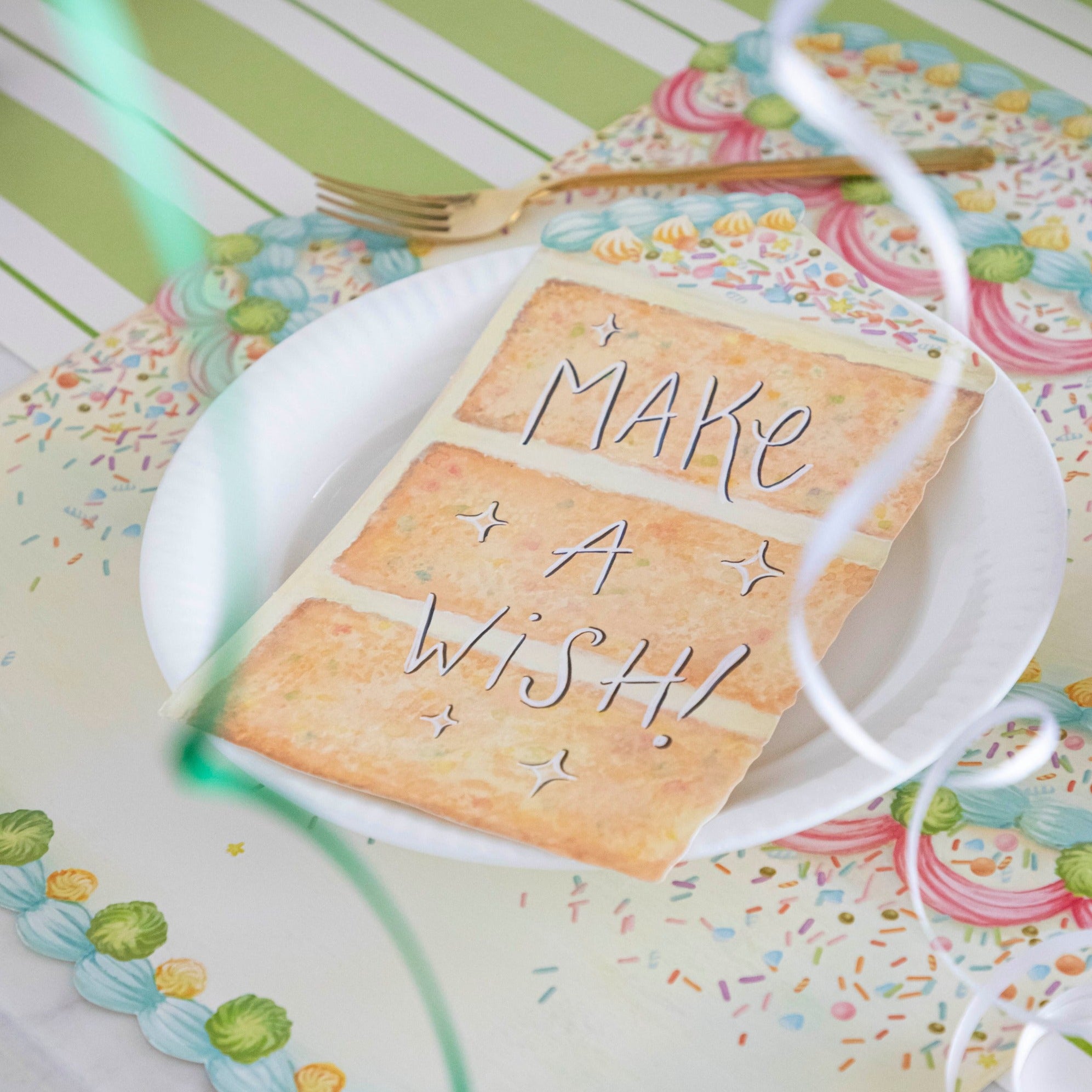 Elegant Cake Slice Table Accent - Decorative Home Decor for Dining Room, Kitchen, and Party Table Settings