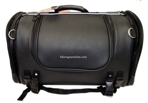 **Motorcycle Sissy Bar Roll Bag - PVC Waterproof Travel Trunk Bag for Harley, Cruiser & Touring Bikes - Perfect for Road Trips & Daily Commute**