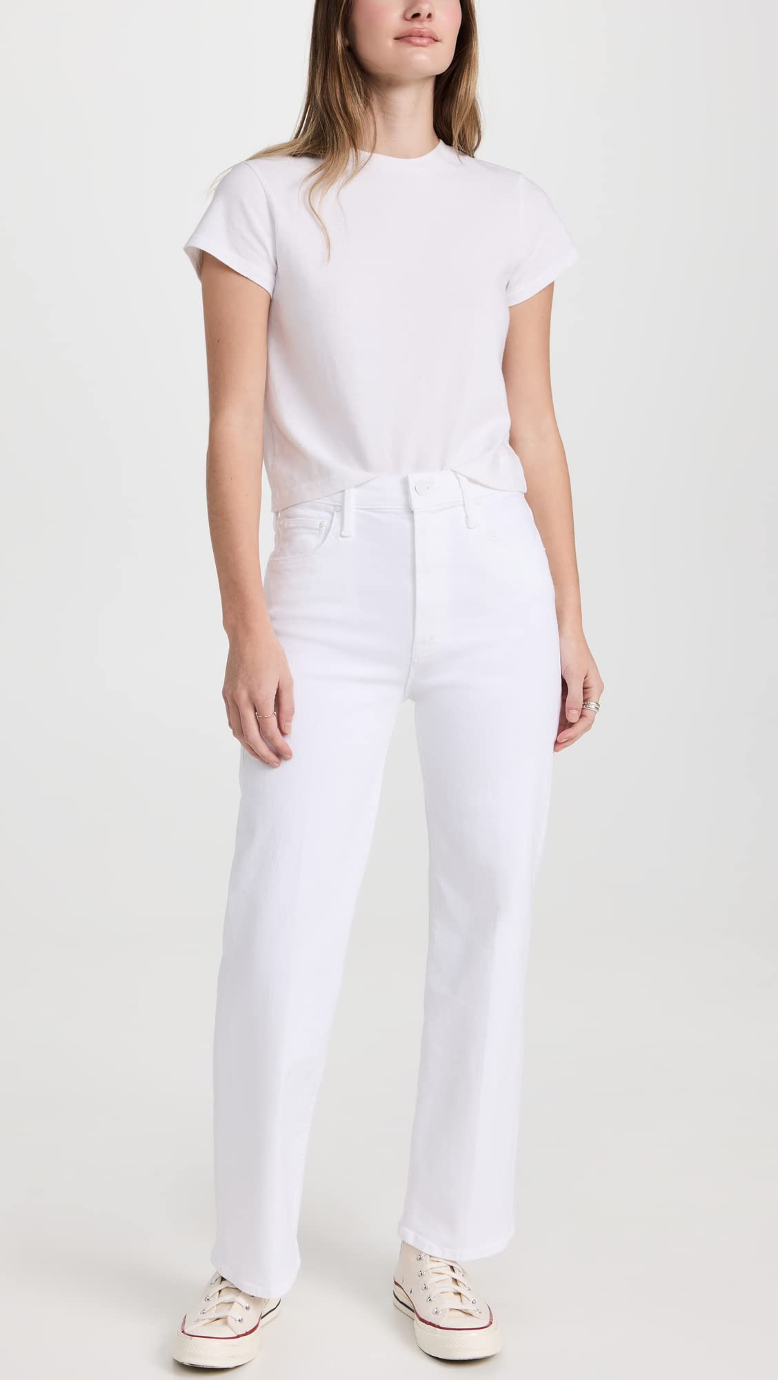 MOTHER Women's The Rambler Ankle Jeans - High Waist Skinny Denim Pants for Casual Outfits & Everyday Wear