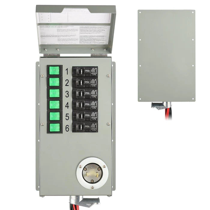 Natures Generator Power Transfer Switch Kit Elite - Automatic Transfer Switch for Home Backup Power & Emergency Use