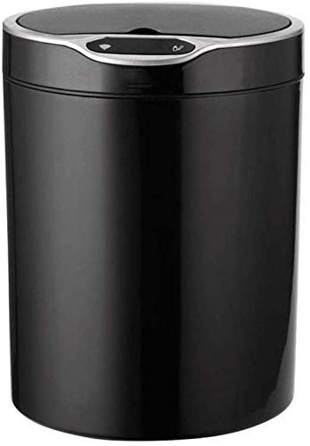 BYCDD Smart Induction Trash Can - 13 Gallon Automatic Sensor Garbage Bin with Lid, Touch-Free Waste Bin for Kitchen, Bathroom, Bedroom - Ideal for Hands-Free Disposal & Hygienic Home Cleaning (Black)