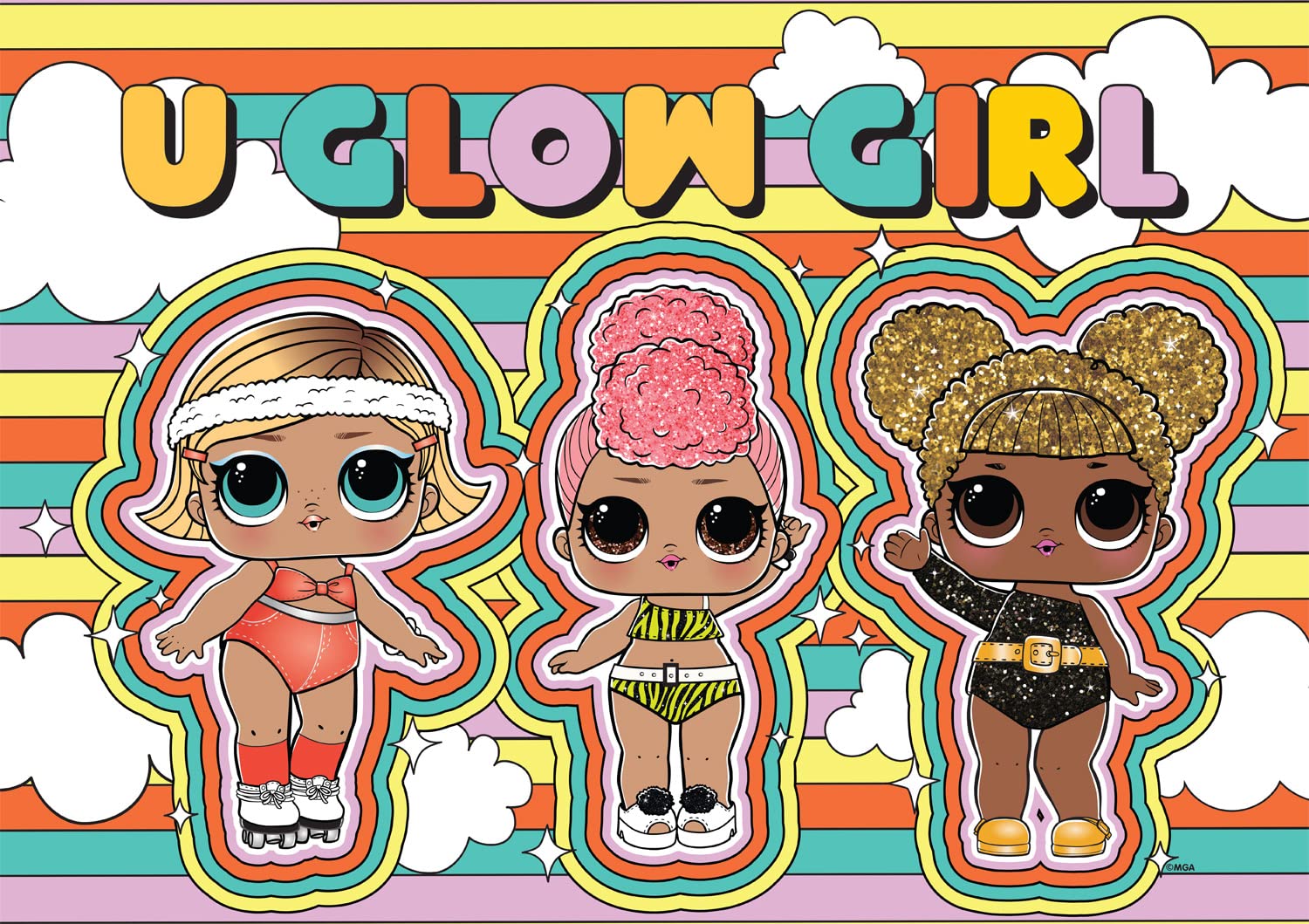 Buffalo Games LOL U Glow Girl! 300-Piece Jigsaw Puzzle for Adults - Challenging Glow-in-The-Dark Puzzle for Family Game Nights & Parties - Finished Size 21.25