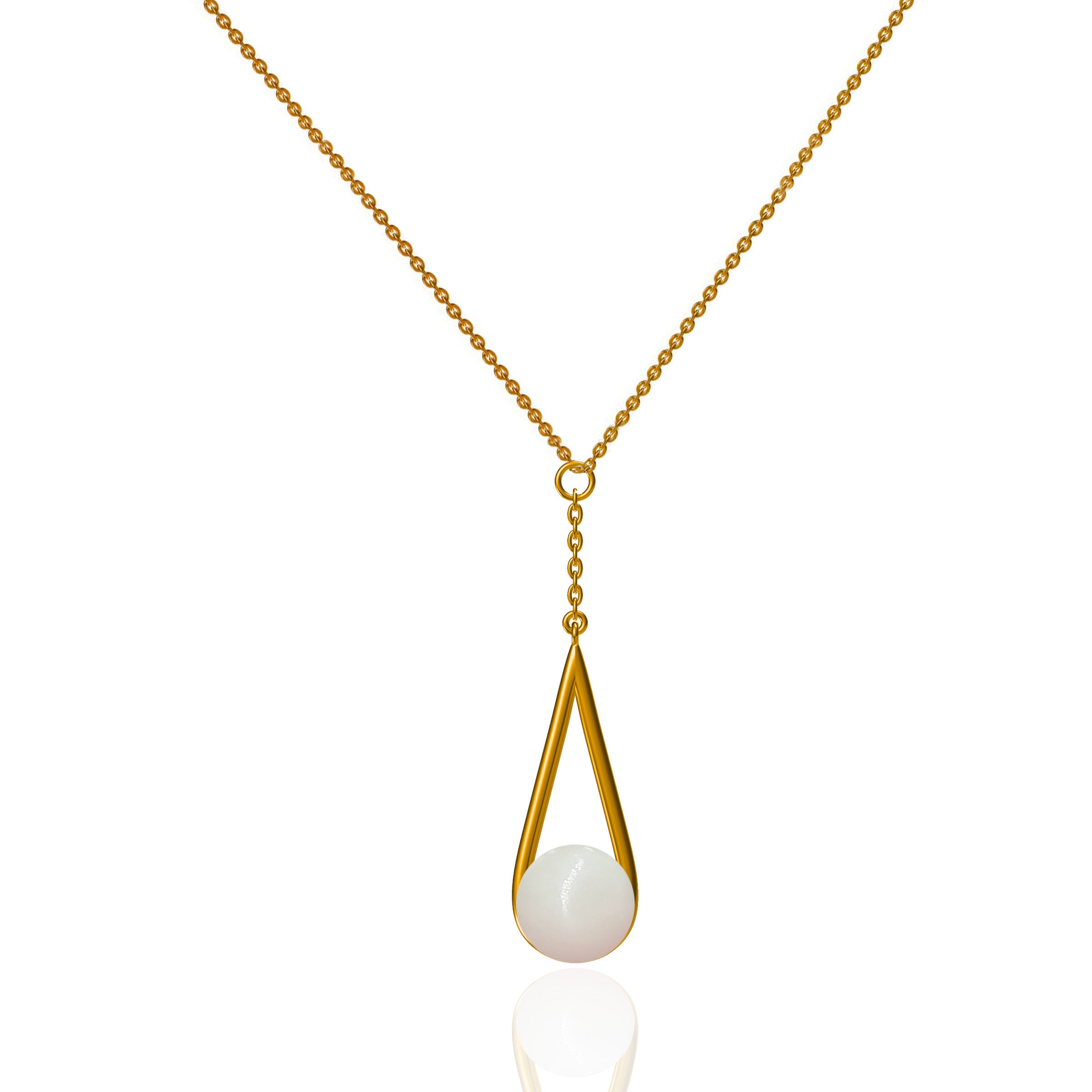 PreciousPearl: 14K Gold Teardrop Breast Milk Keepsake Necklace - Perfect Gift for New Moms, Breastfeeding Mothers & Memorial Jewelry for Cherished Memories