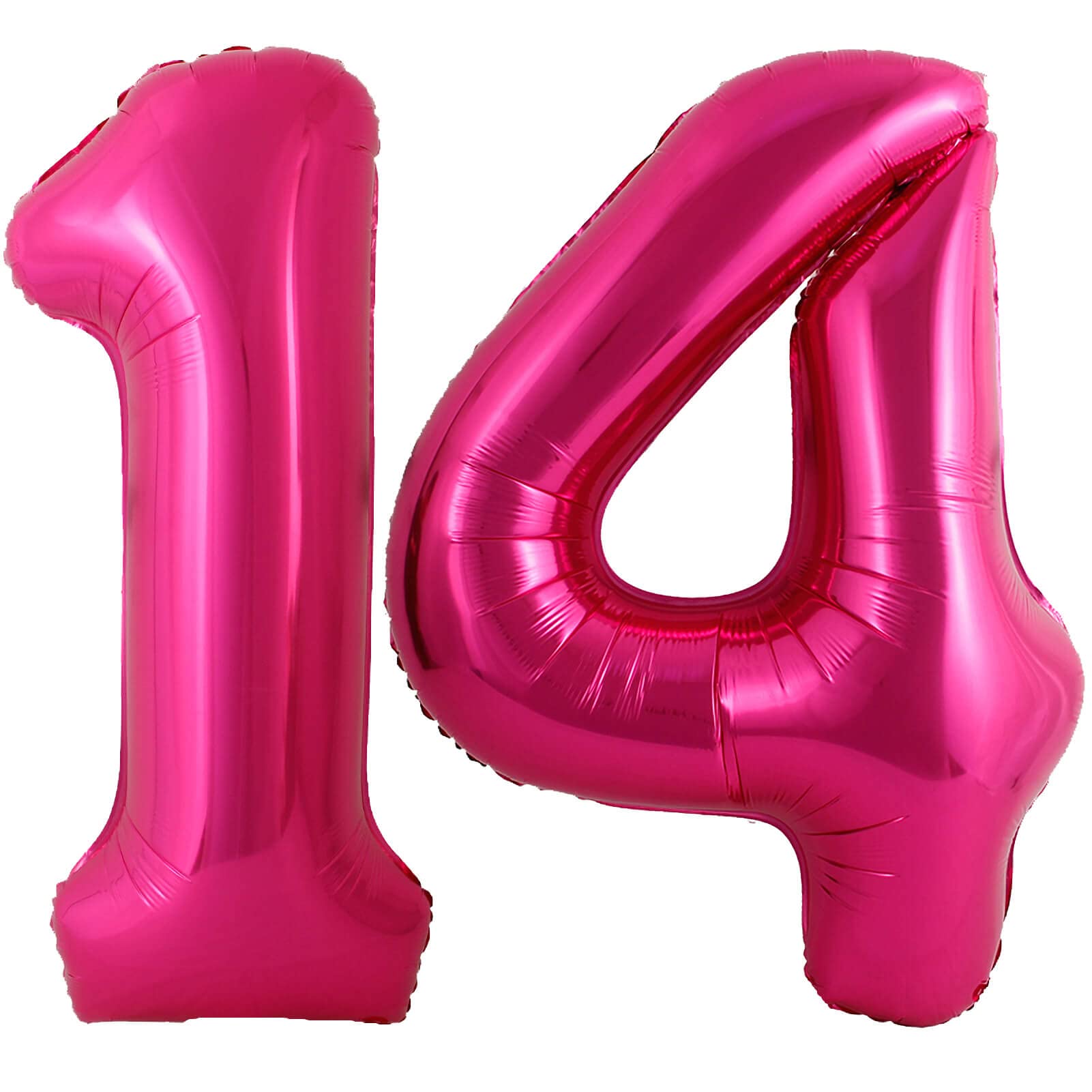 40 Inch Giant Hot Pink 14 Number Balloons - Jumbo Mylar Foil Helium Balloons for 14th Birthday, Anniversary & Party Decorations - Perfect for Birthday Parties, Baby Showers, Graduations & Special Events