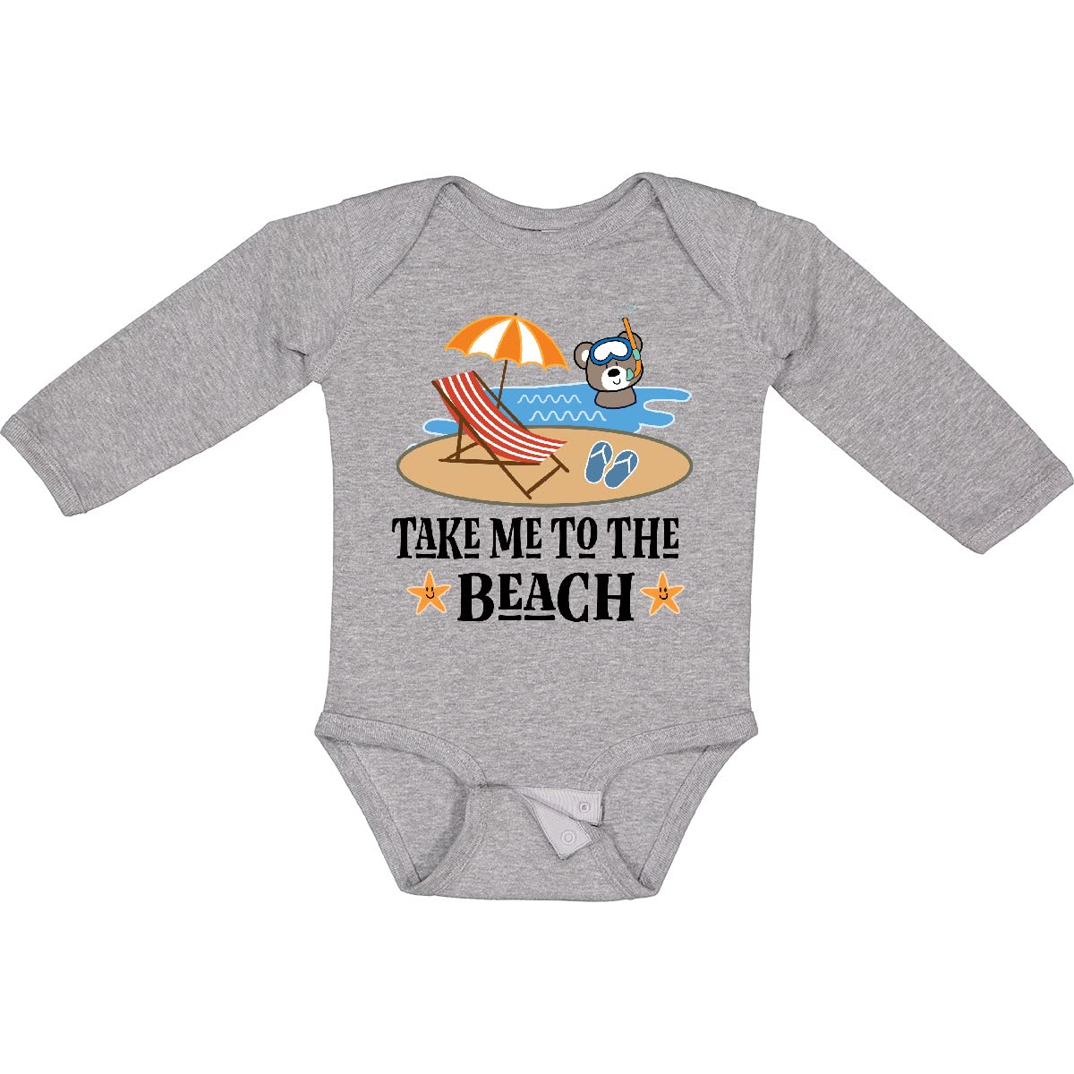 Inktastic Beach Vacation Florida California Long Sleeve Baby Bodysuit - Perfect for Family Travel, Beach Trips & Summer Photoshoots