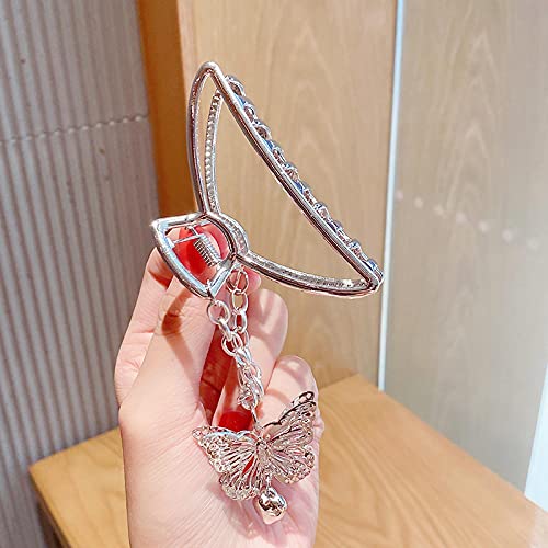 Gothic Hollow Out Geometric Hair Clips for Women - Metal Chain Hair Claw Crab Clips | Elegant Hair Accessories for Parties, Weddings & Everyday Style