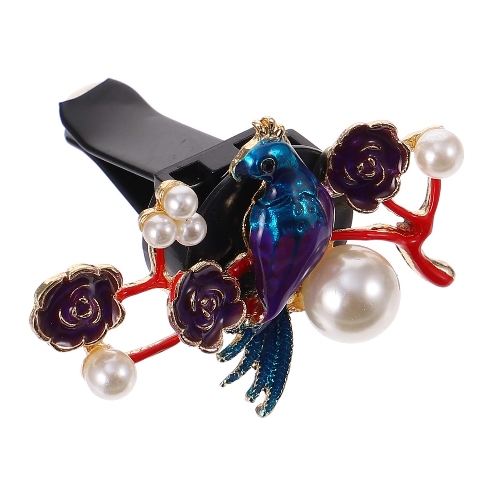 VICASKY Sparkle Pearl Flower Car Air Vent Clips - Bling Bird Charm Aromatherapy Decor for Freshener & Perfume - Perfect for Car, Office, and Home Interior Styling