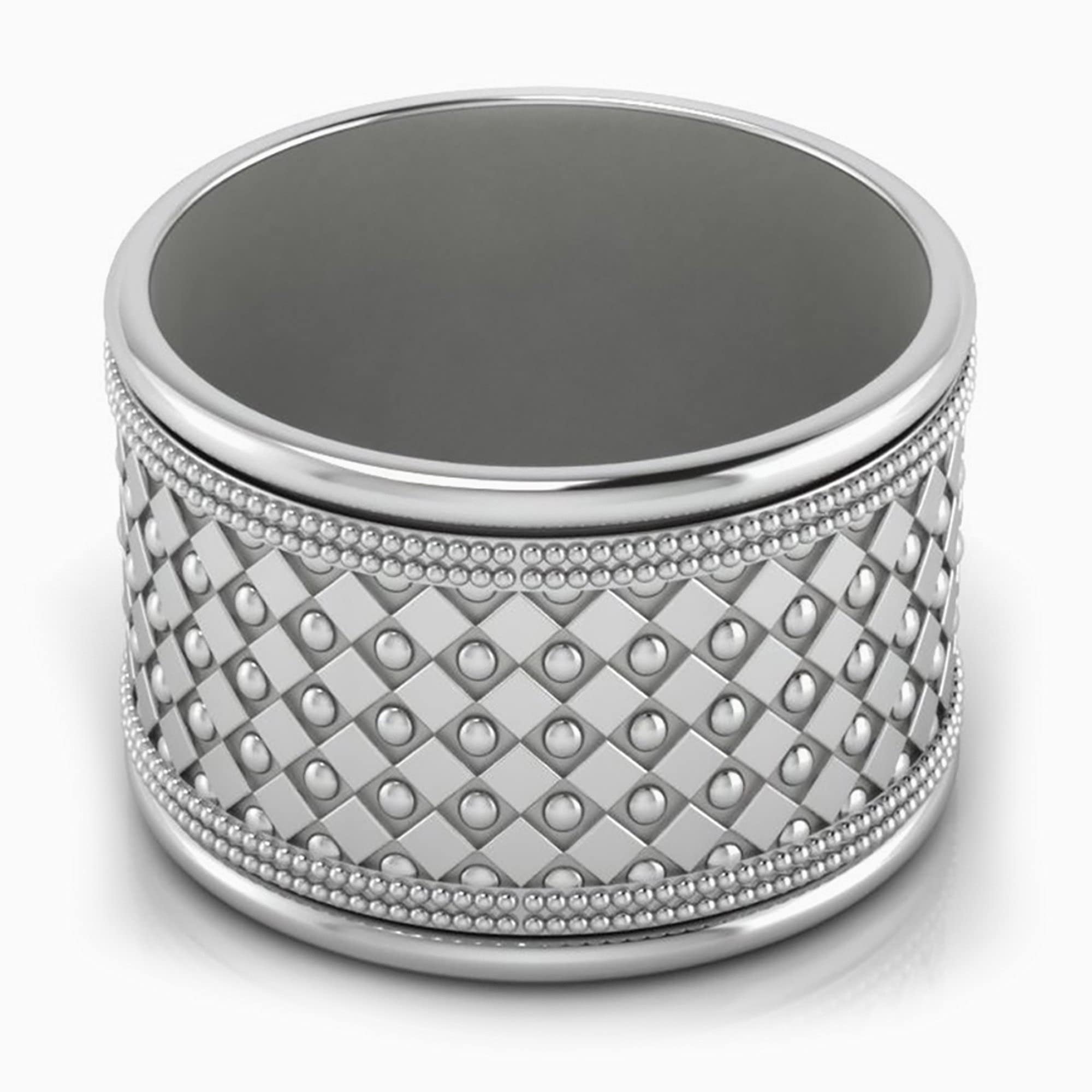 Elegant Gothic Silver-Plated Engravable Napkin Rings for Wedding, Dining & Special Occasions - Personalized Stainless Steel Tableware Set in Premium Gift Box - Perfect for Fine Dining, Holiday Decor & Bridal Shower Gifts