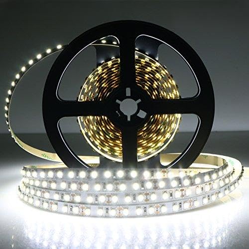 LightingWill LED Strip Lights 16.4Ft (5M) 300 LEDs, Natural White 4000K-4500K, High CRI90, SMD2835, 60 LEDs/M, DC12V 60W, Flexible Ribbon with Adhesive Tape - Perfect for Home Kitchen Lighting, Cabinet Accents, and Bedroom Decor