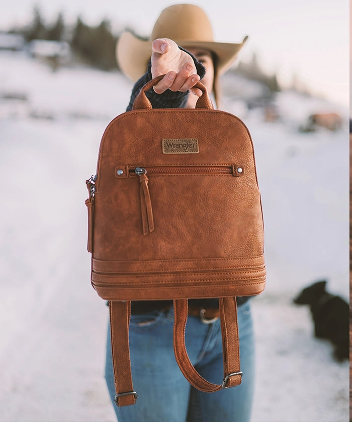 Wrangler Dome Zippered Backpack - Water-Resistant Hiking & Travel Backpack for Men & Women - Perfect for Outdoor Adventures, School & Commuting