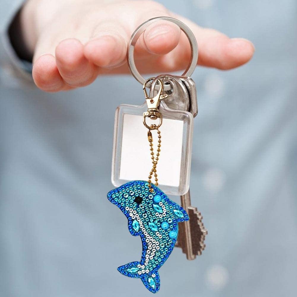 5PCS DIY 5D Diamond Painting Butterfly Keychain Kit - Full Drill Special Shape Key Ring Set for Crafts, Gifts & Home Decor | Perfect for DIY Enthusiasts, Party Favors & Personalized Accessories
