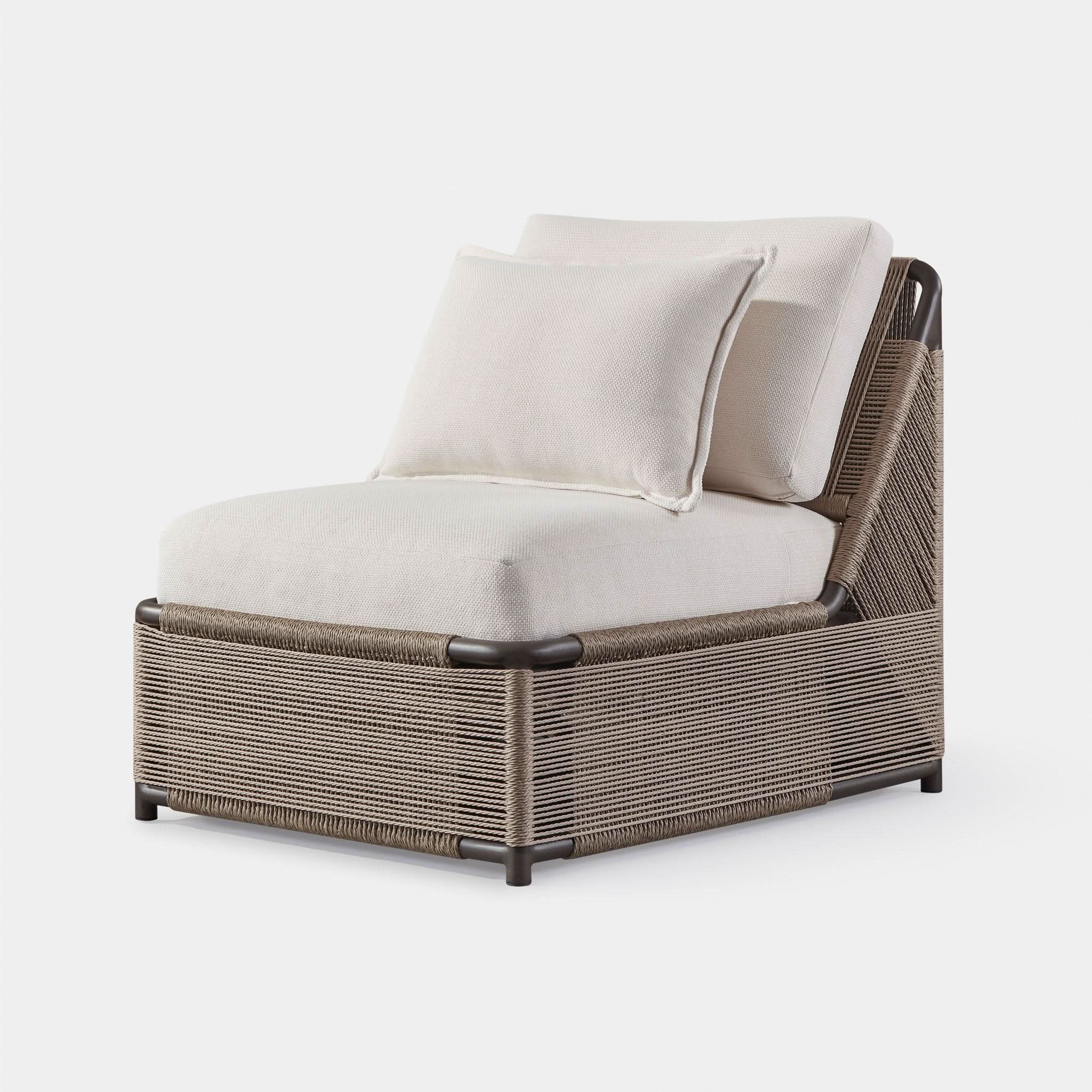 Comfortable Formentera Easy Chair - Modern Lounge Chair for Living Room, Bedroom, or Patio - Soft Fabric Upholstery with Sturdy Wooden Legs - Perfect for Relaxing, Reading, or Napping