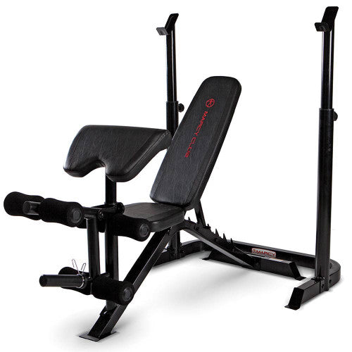 Marcy Club Deluxe Mid Size Weight Bench MKB-869 - Home Gym Equipment for Strength Training & Workouts - Perfect for Small Spaces & Home Fitness