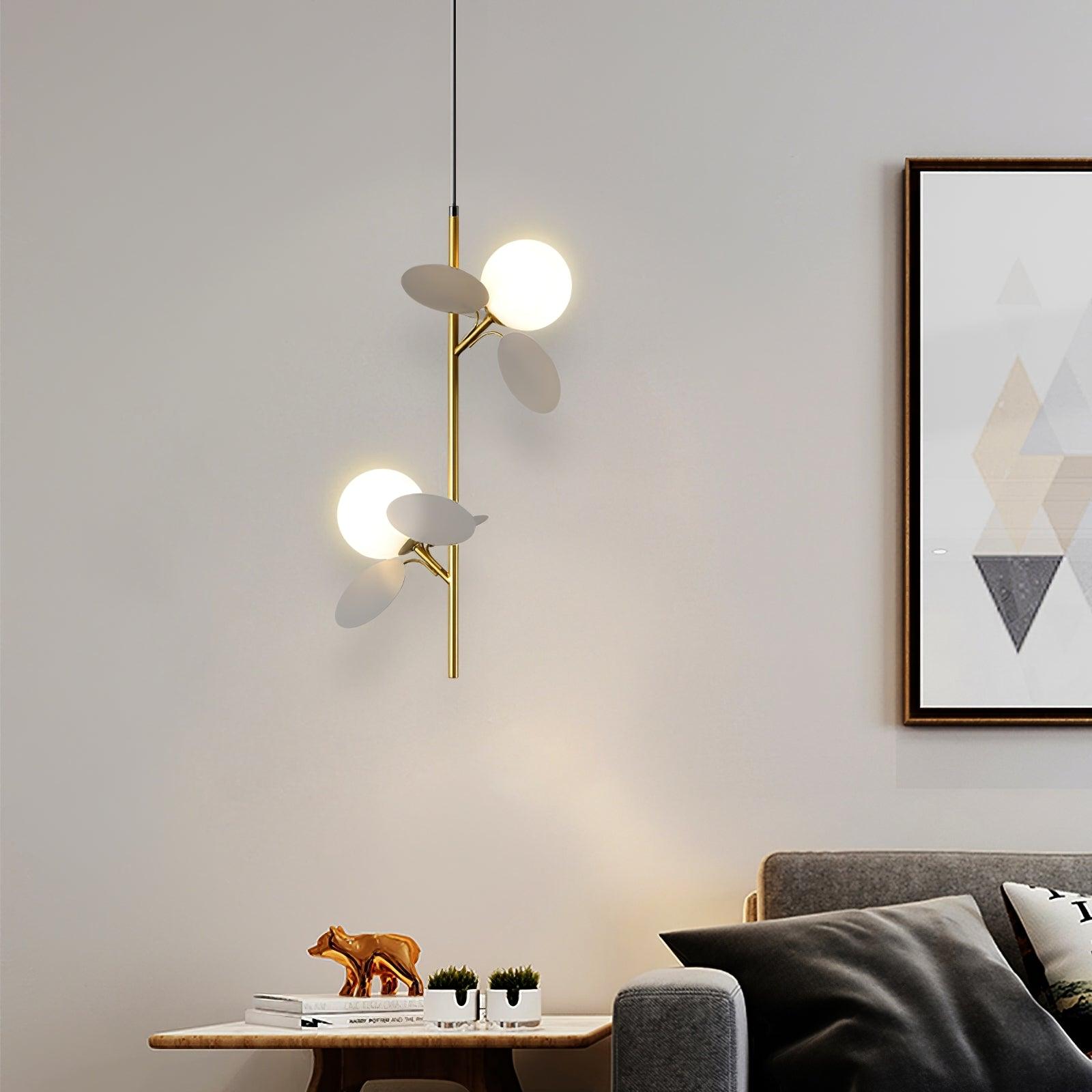Blanca Pendant Light - Modern Hanging Ceiling Lamp for Kitchen Island, Dining Room & Bedroom | Elegant Glass Shade with Brass Finish | Indoor Lighting Fixture