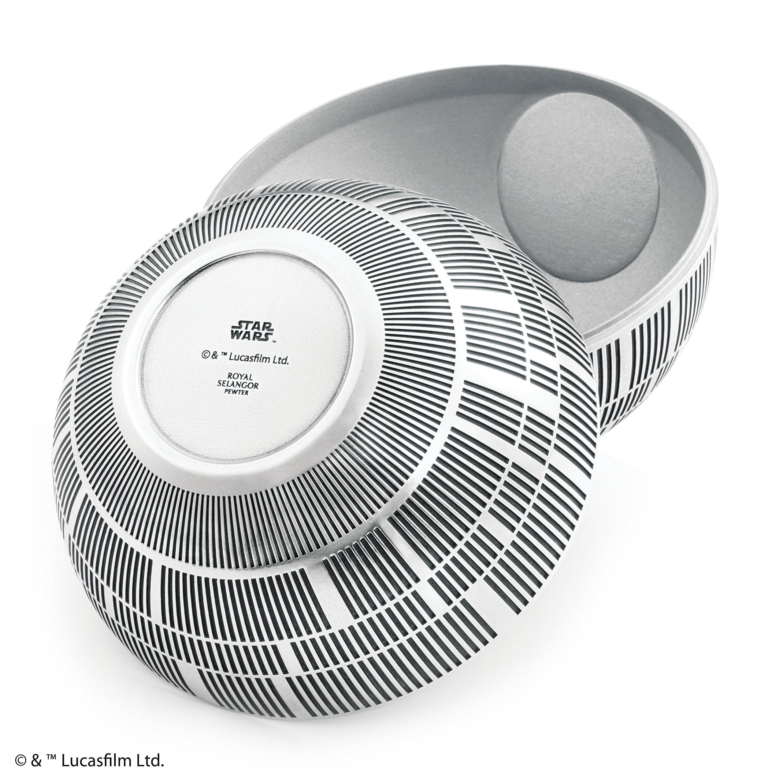 Royal Selangor Star Wars Pewter Death Star Trinket Box - Handcrafted Collectible Gift for Fans - Perfect for Display, Jewelry Storage & Star Wars Themed Decor