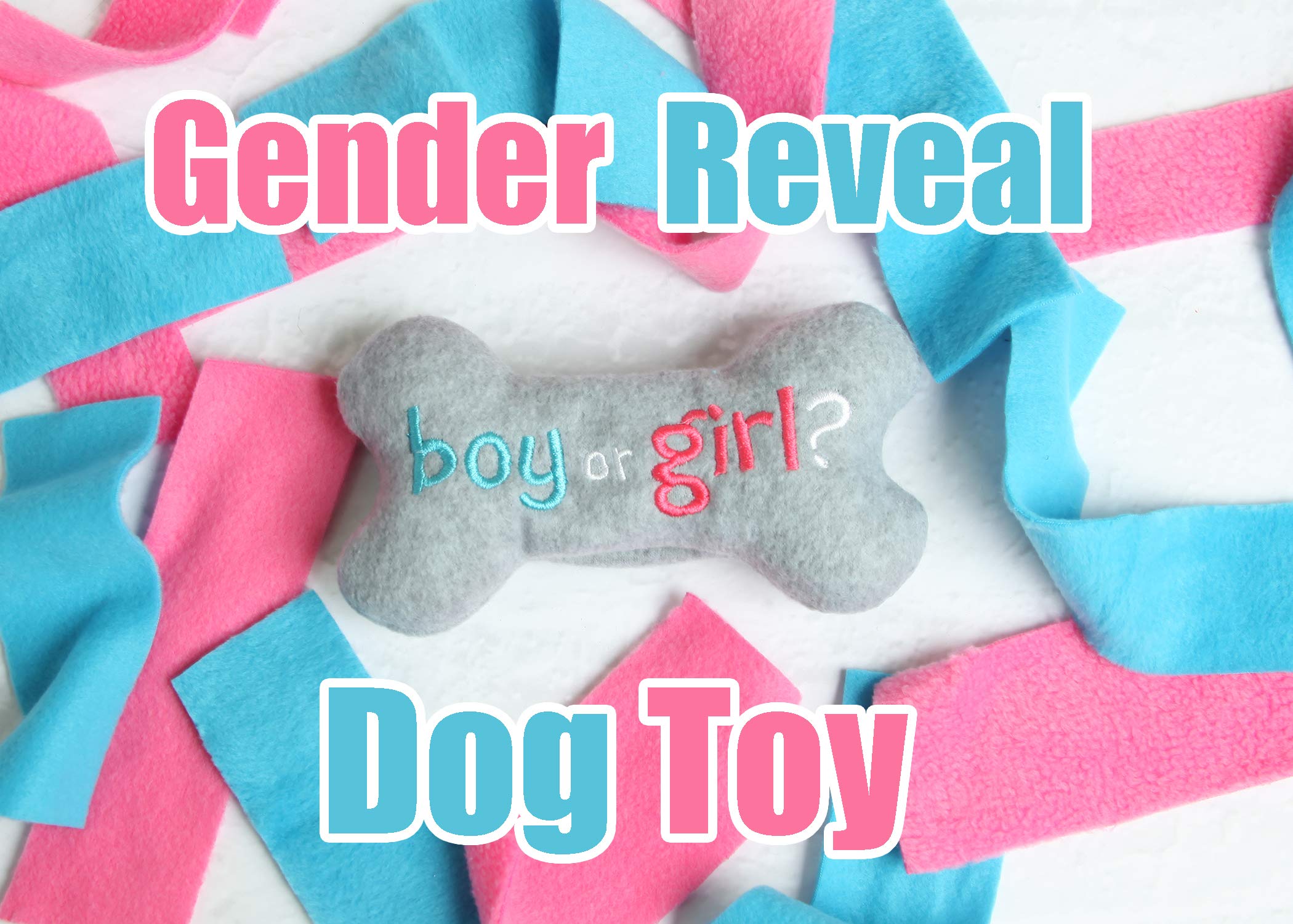 Gender Reveal Dog Toy - Pink or Blue Stuffing for Boy or Girl Puppies | Perfect for Pet Gender Reveal Parties & Puppy Showers