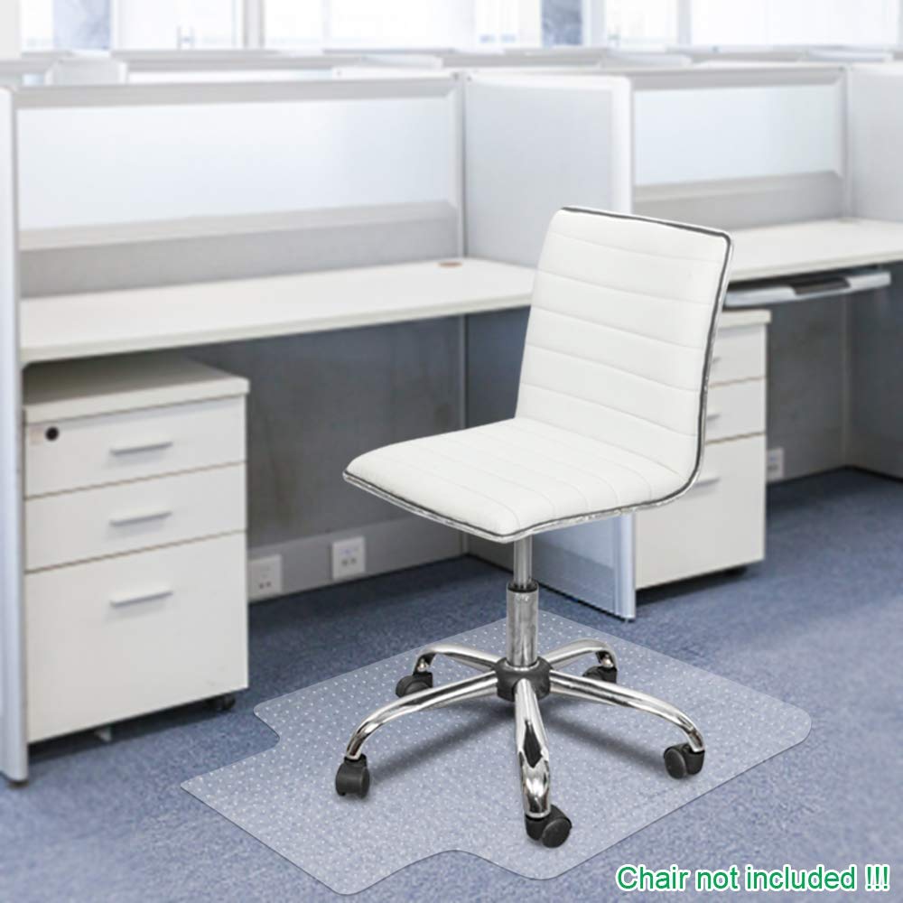 Office Chair Mat for Carpet - Heavy Duty Desk Chair Carpet Protector | PVC Plastic & Glass Roller Mats for Hardwood & Carpeted Floors | Perfect for Home Office, Gaming Setup & Workspace