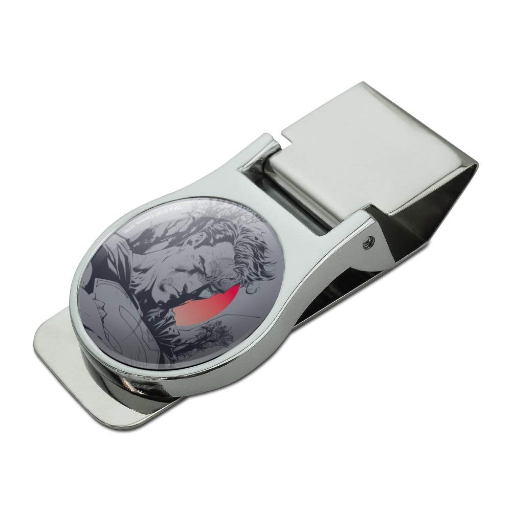 Superman Dark Persona Satin Chrome Plated Metal Money Clip - Premium Gift for Men, Wallet Accessory for Cash & Cards - Perfect for Business, Travel, and Everyday Use