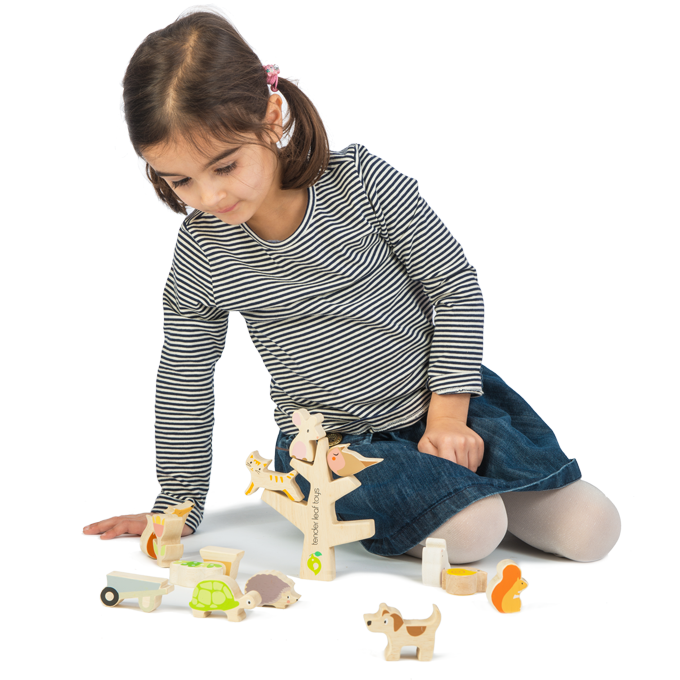 Stacking Garden Friends Game - Fun Wooden Stacking Toy for Kids, Educational Montessori Learning Activity - Perfect for Indoor Play, Preschool & Toddler Development