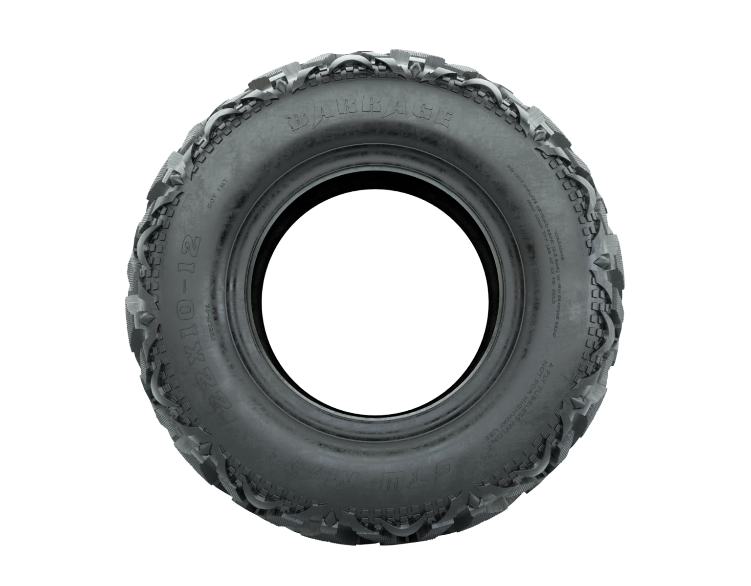 GTW Barrage 23x10-12 Golf Cart Tires - 4-Ply All-Terrain Mud & Off-Road Tires with Self-Cleaning Tread | Universal Fit for 12-Inch Wheels | Set of 4 | Perfect for Golf Carts, ATVs & Utility Vehicles