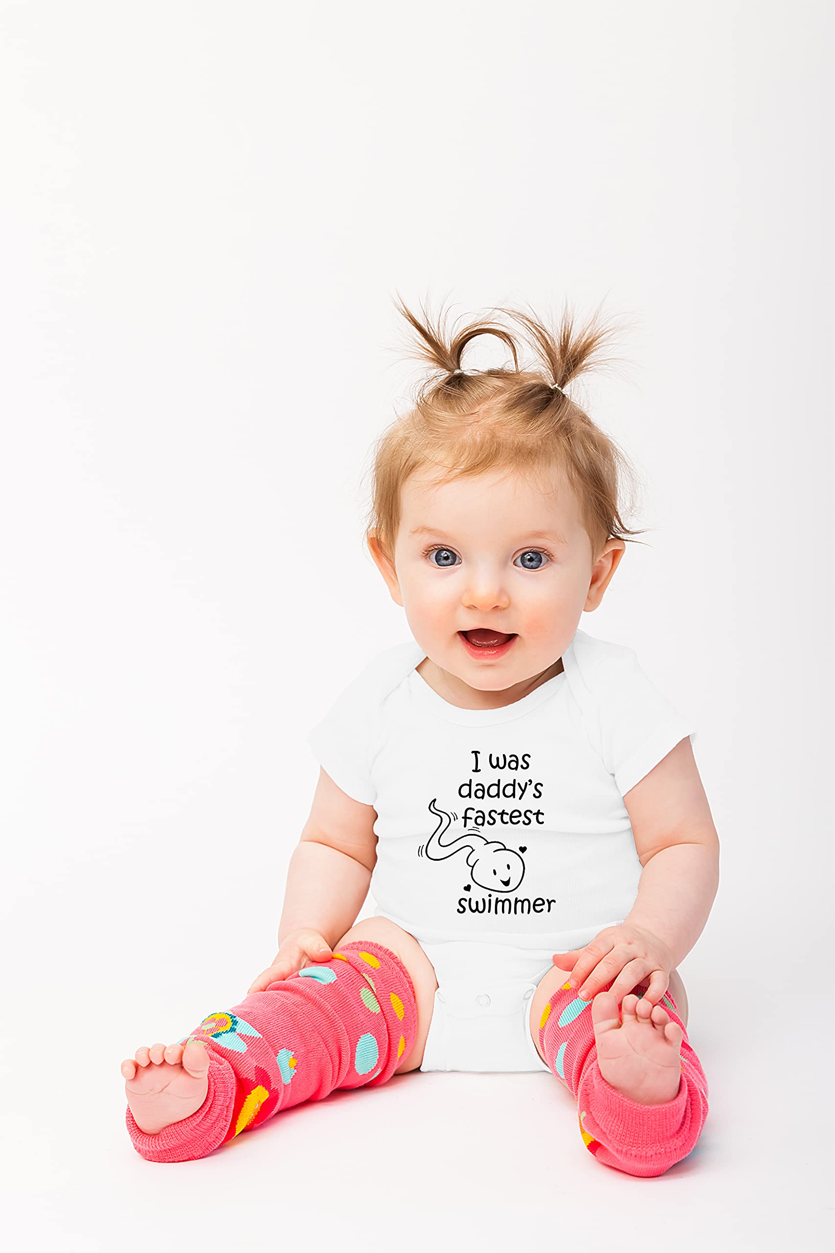 Funny Baby Boy Romper - Fastest Swimmer Bodysuit for Newborns - Perfect for Family Photos & Playtime