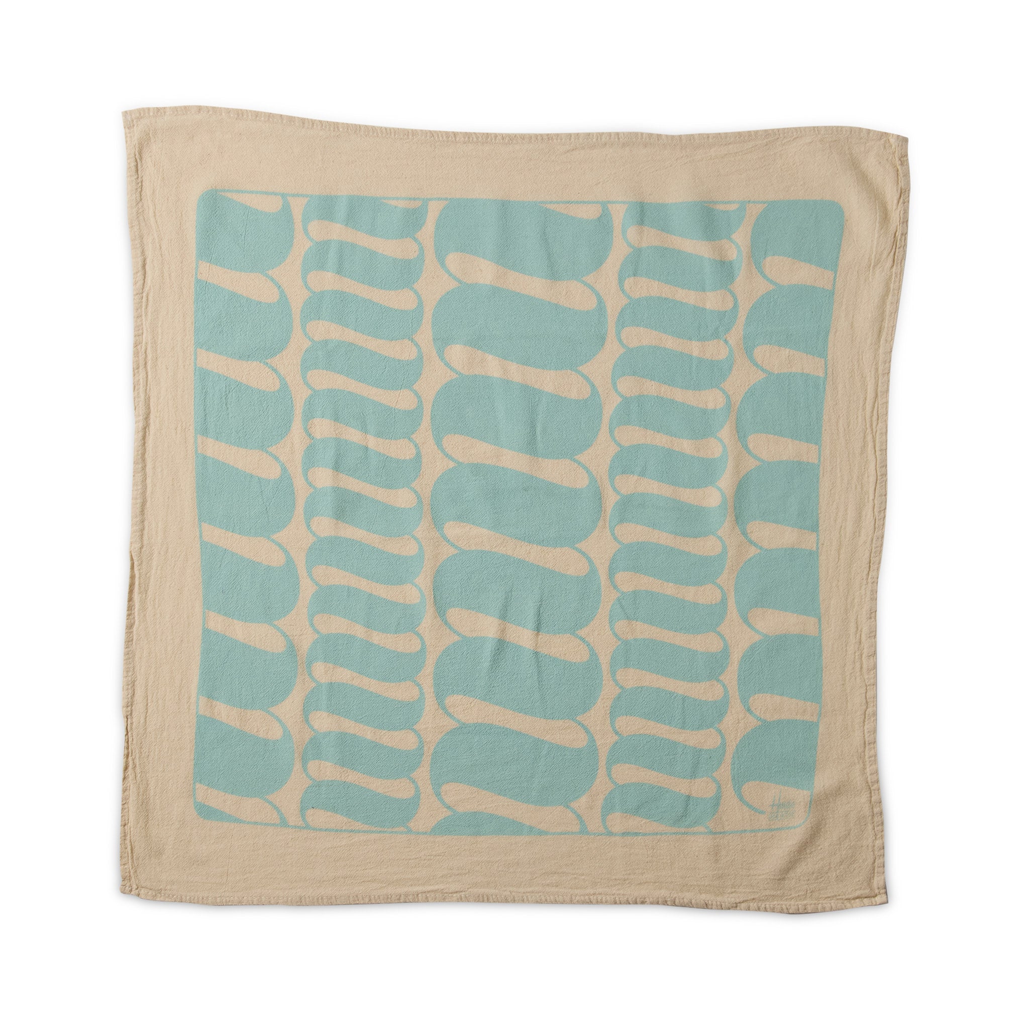 Premium Cotton Tea Towels Set of 2 - Nimbus & Grass Design - Absorbent Kitchen Towels for Dishes, Drying Hands & Decor