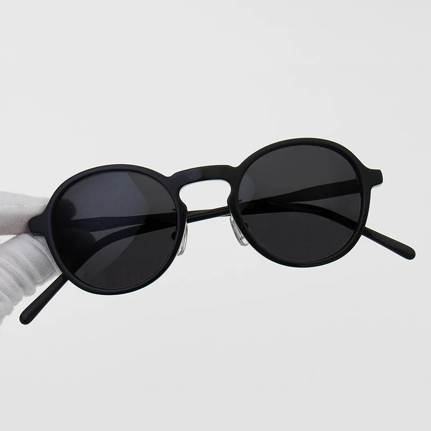 Stylish Black Unisex Polarized Sunglasses - Acetate Oval Full Rim Frame for UV Protection | Perfect for Driving, Beach & Outdoor Activities