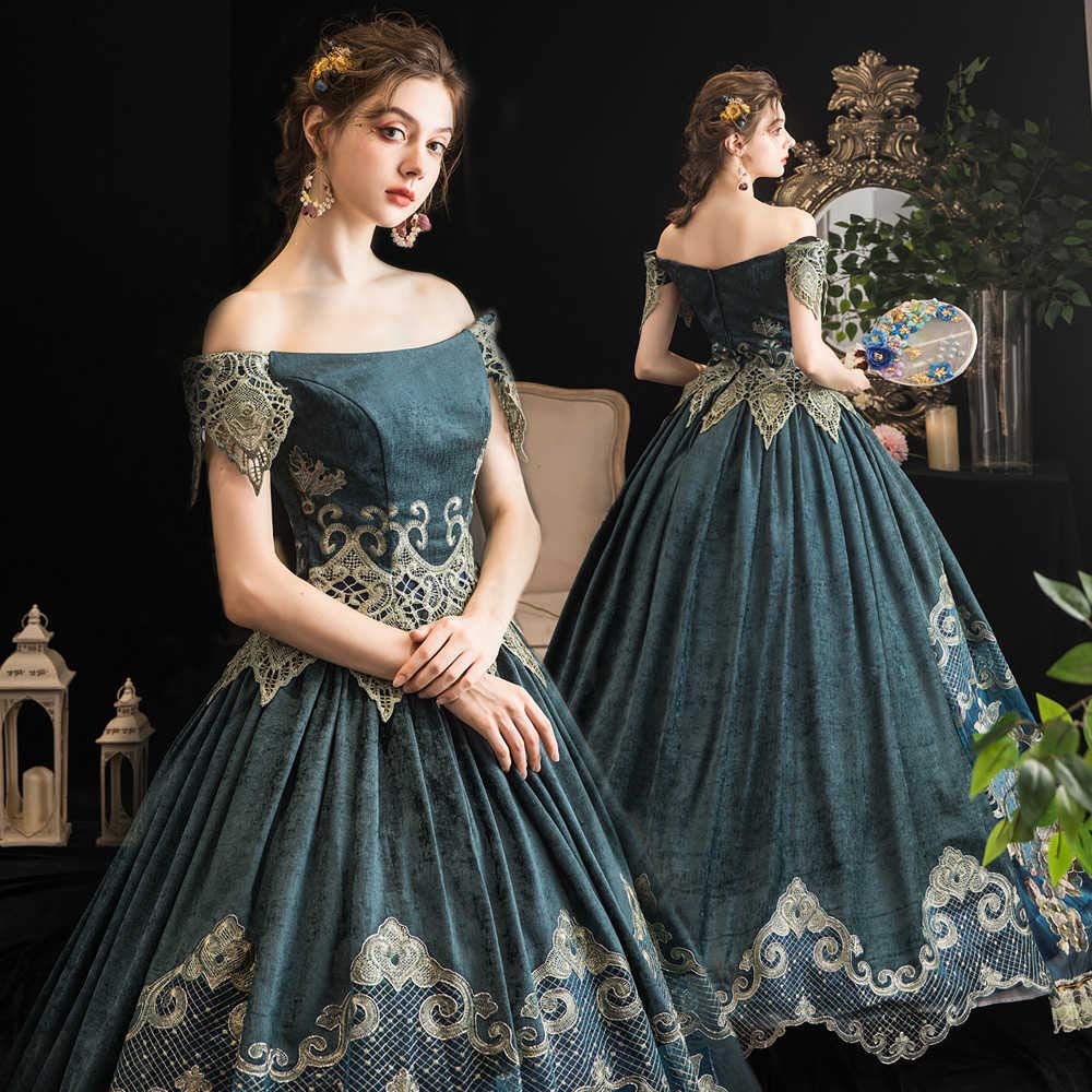 KEMAO Rococo Victorian Baroque Marie Antoinette Dress - Elegant Renaissance Ball Gown for Cosplay, Historical Reenactment & Themed Parties