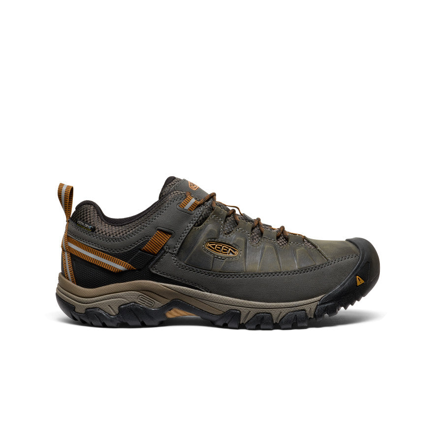Men's KEEN Targhee III Waterproof Hiking Boots - Black Olive/Golden Brown | All-Terrain Outdoor Shoes for Trekking & Backpacking