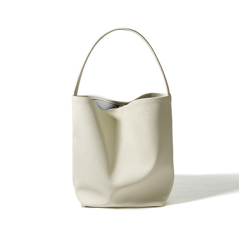 Stylish Leather Bucket Tote Bag for Women - Fashionable Handbag with Adjustable Strap - Perfect for Work, Travel & Everyday Use