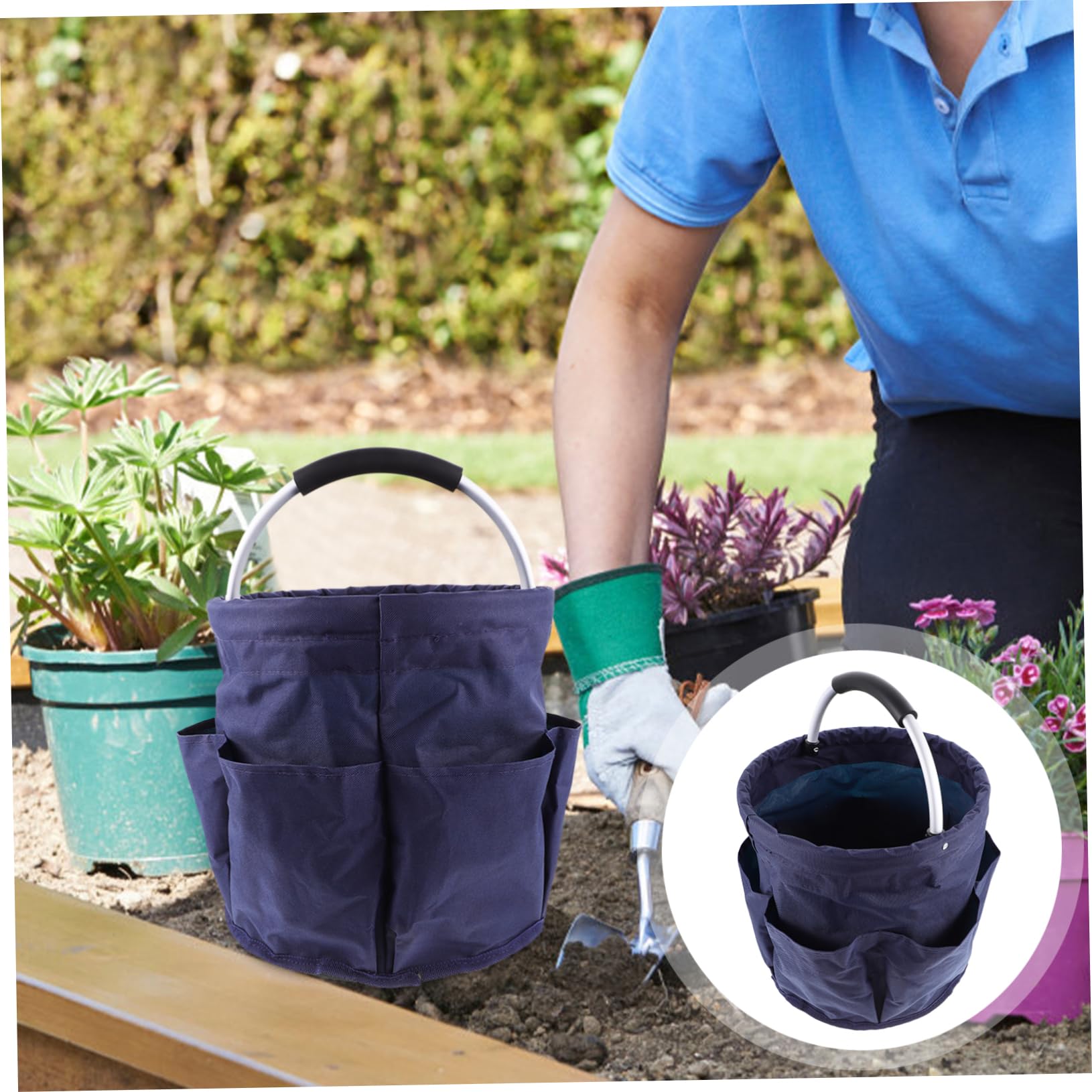 Portable Oxford Cloth Gardening Tool Bag - Outdoor Picnic Basket, Repair & Maintenance Pouch for Garden Tools Storage | Perfect for Gardening, DIY Projects & Outdoor Activities