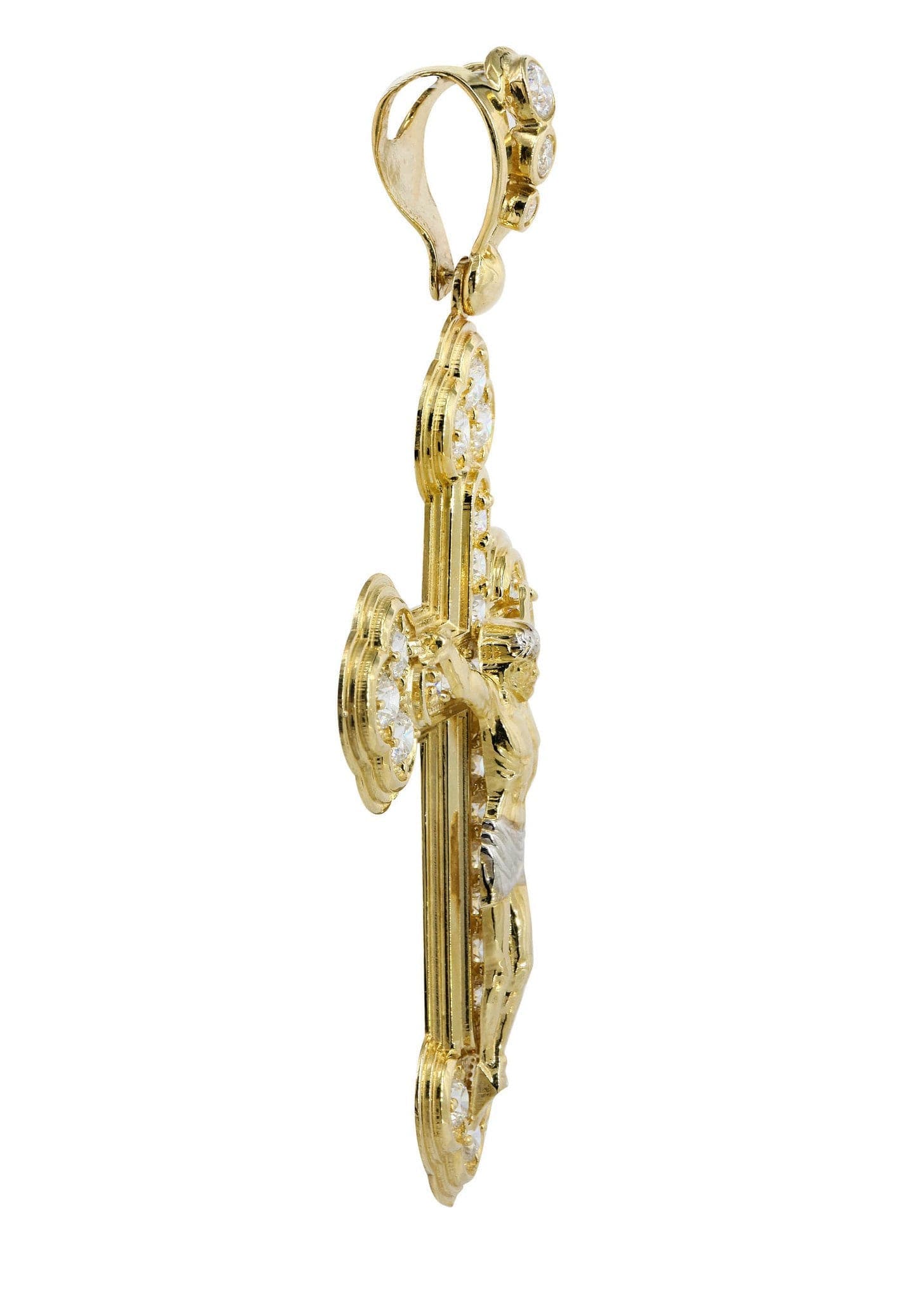 10K Gold Cross Pendant for Women & Men - 13 Grams Religious Jewelry for Baptism, First Communion & Everyday Wear