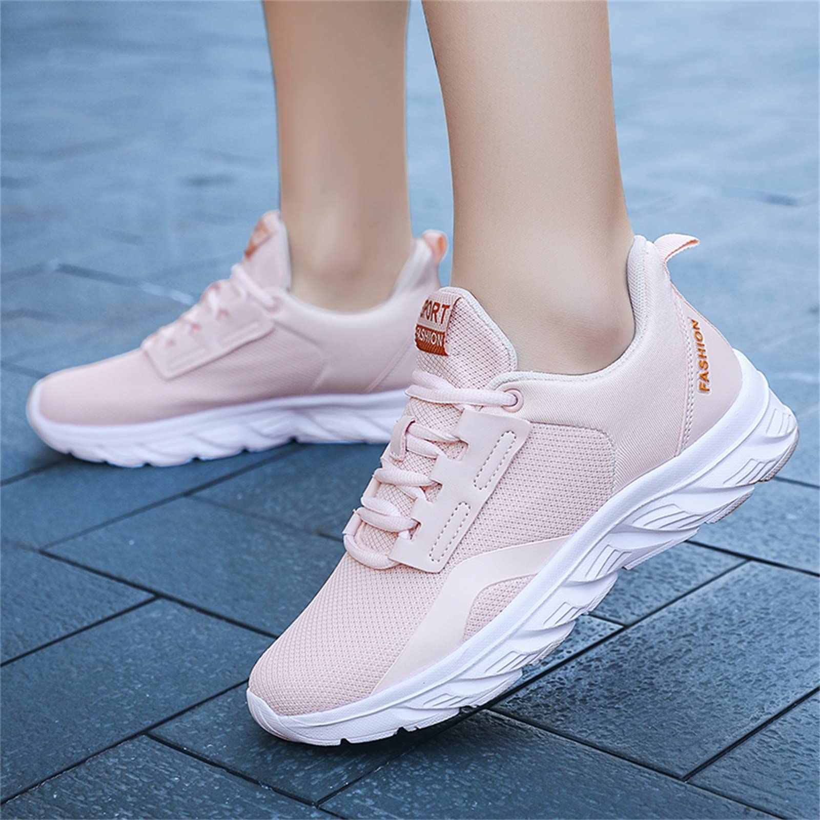 Women's White Gold Hiking Shoes - Non-Slip Trekking & Walking Shoes for Outdoor Adventures