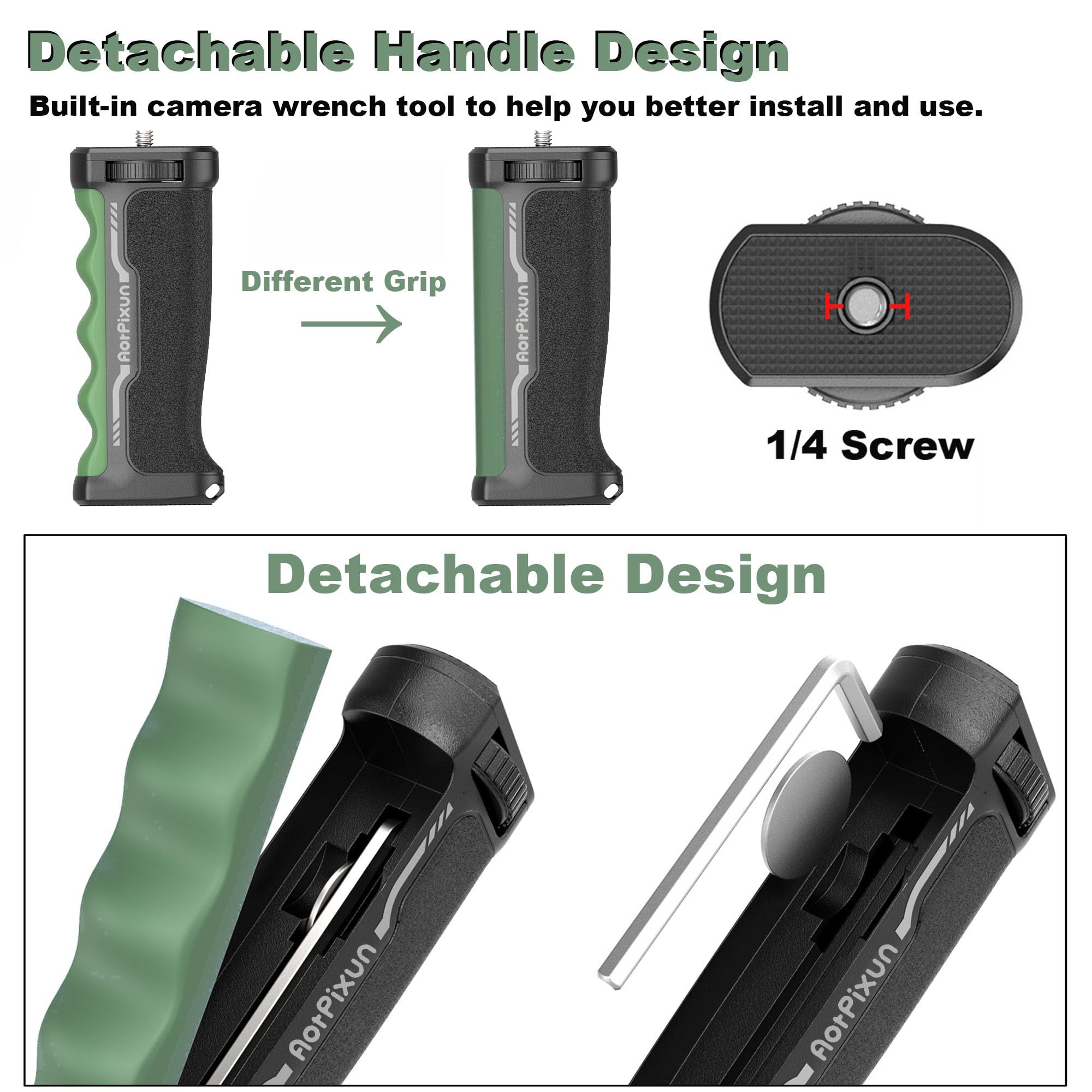 Professional Ergonomic Camera Handle Grip - Universal 1/4
