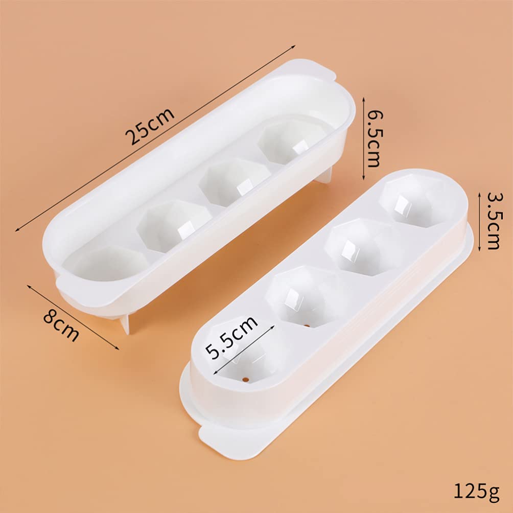 2pcs Silicone Ice Cube Trays - Reusable Ball Ice Molds for Whiskey & Cocktails - Perfect for Home Bars, Parties & Summer Drinks