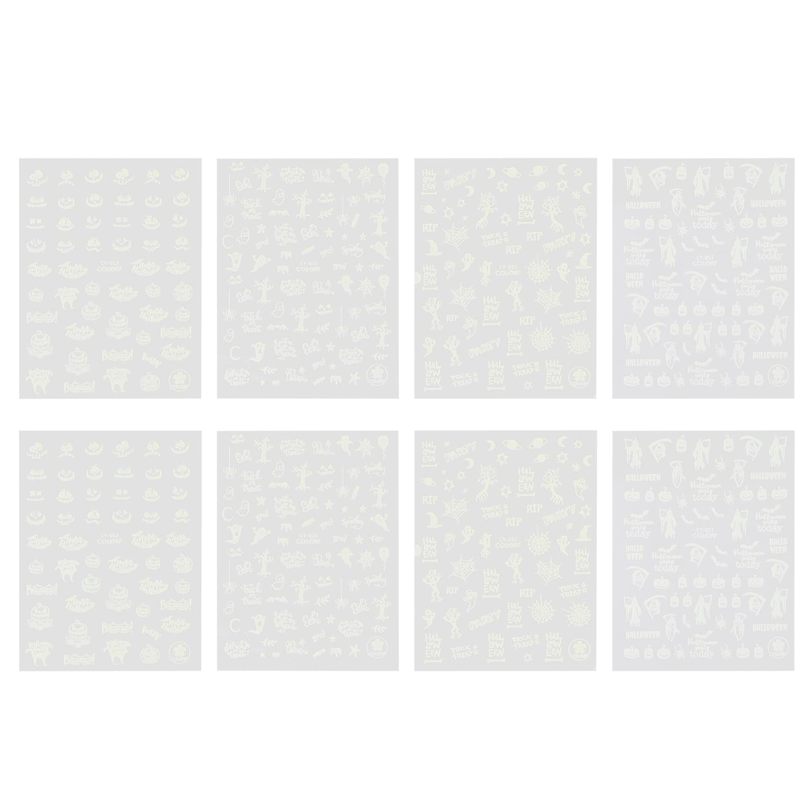 Beaupretty 8 Sheets Self-Adhesive Halloween Nail Art Decorations - Musical Instrument Patterns DIY Nail Decals, Nail Tattoos & Stickers for Party, Cosplay & Festival Nail Designs