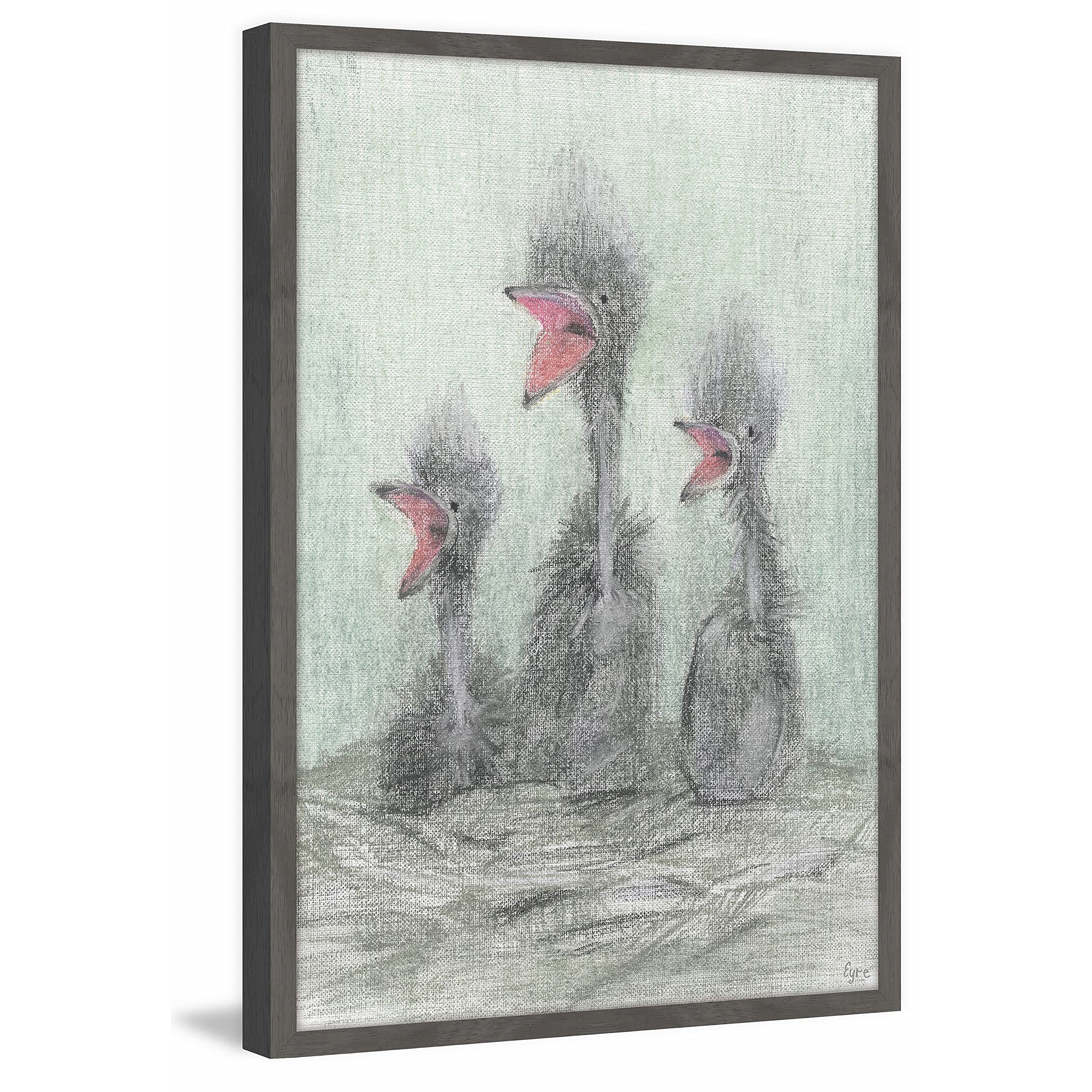 Handmade 'Feed Me' Framed Print 24x36 by Marmont Hill - Perfect for Kitchen, Dining Room & Farmhouse Decor
