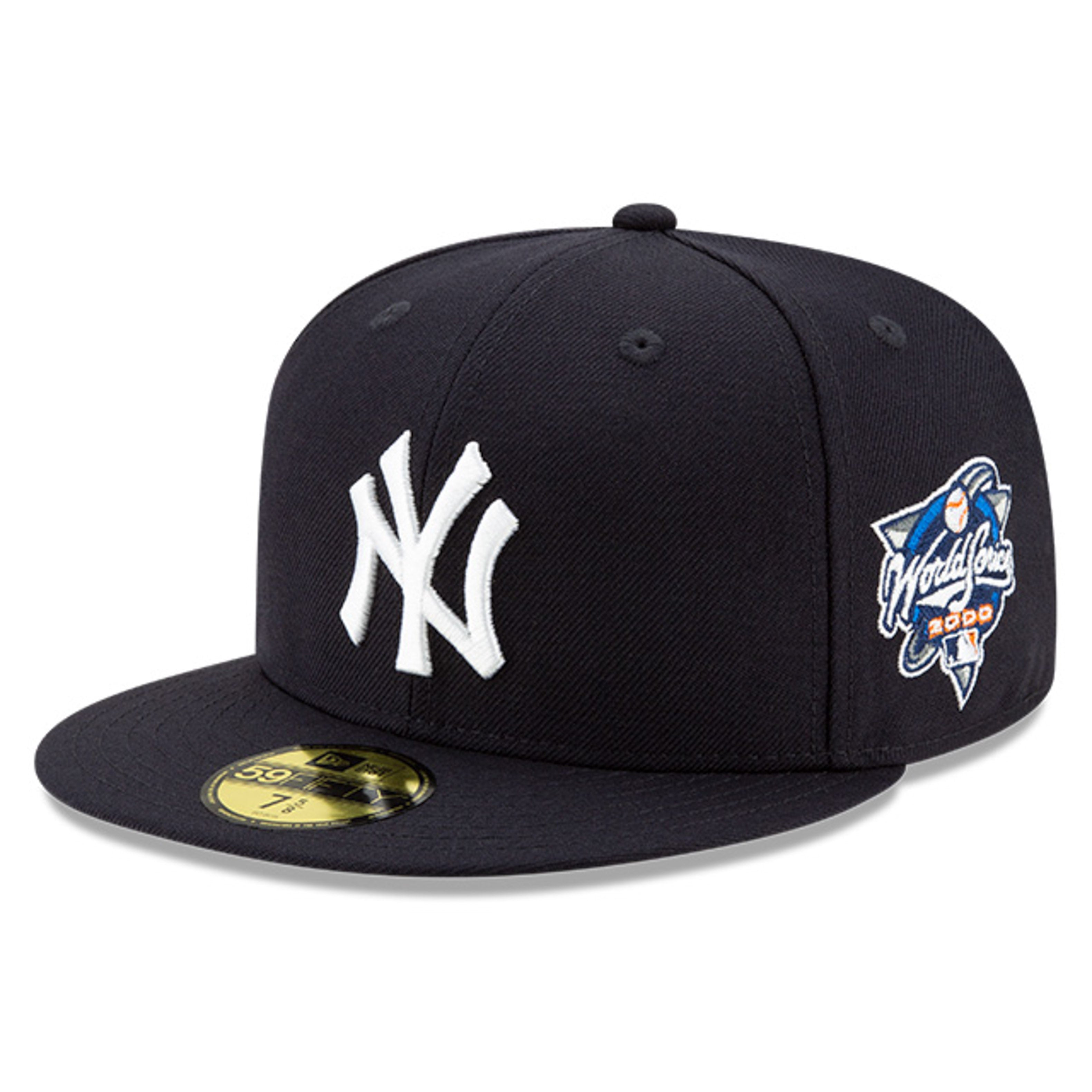 New Era 59Fifty New York Yankees 2000 World Series Patch Snapback Hat - Navy Blue MLB Baseball Cap for Men & Women - Perfect for Games, Collecting & Streetwear Fashion