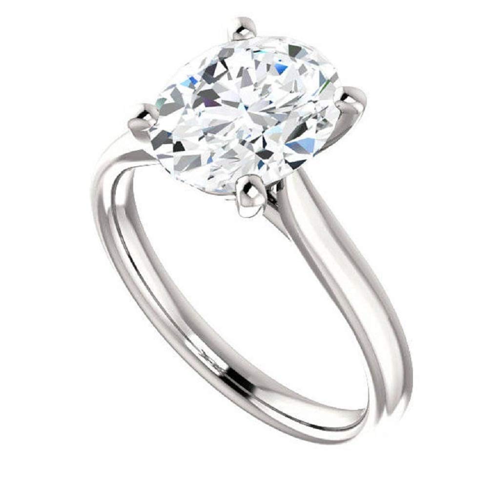 3.00Ct Cushion Cut Moissanite Engagement Ring - VVS1 Clarity 925 Sterling Silver Cathedral Wedding Ring - Perfect Gift for Proposal, Anniversary & Special Occasions