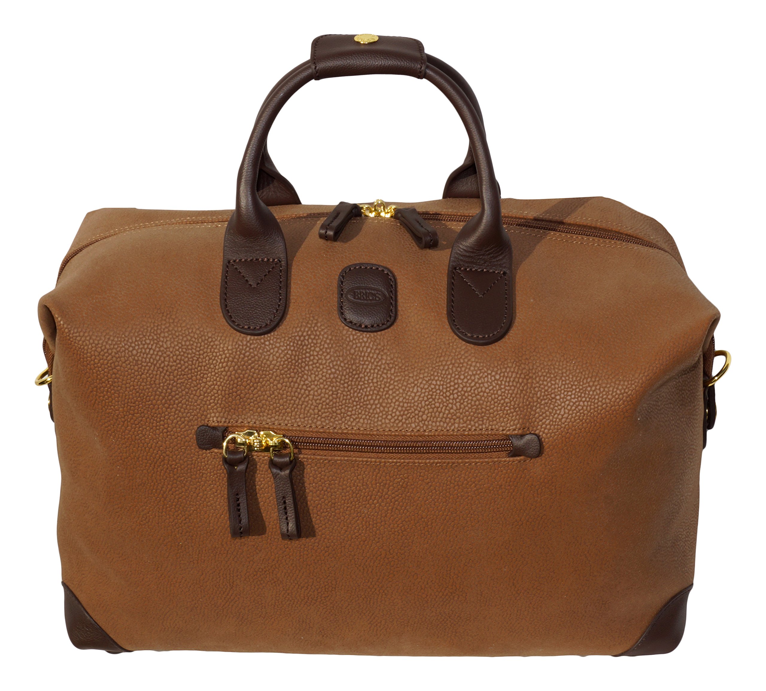 Bric's 22 Inch Cargo Duffle Bag - Large Carry-On Luggage & Overnight Travel Bag - MyLIFE Collection - Tan - Perfect for Weekend Getaways & Business Trips