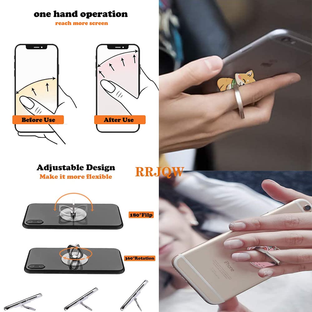 Dinosaur Phone Ring Holder Stand - 360° Rotating Finger Grip for Smartphones & Tablets, 2 Pack - Perfect for Home, Office, and Travel Use