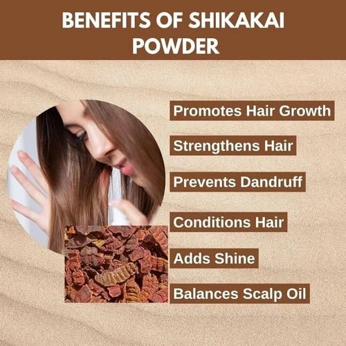 Saara HERBAL FRESH Shikakai Powder 200g (Pack of 2 x 100g) - Natural Shikakai, Soap Pod, Acacia Concinna for Hair & Skin Care - Promotes Hair Growth & Scalp Health - Ideal for DIY Shampoo & Ayurvedic Beauty Treatments