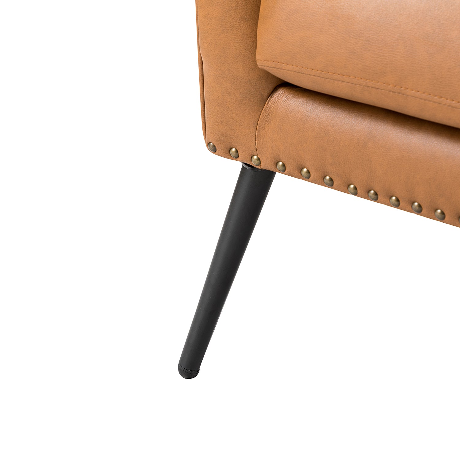 Stylish Shepherd Wingback Vegan Leather Armchair - Modern PU Leather Accent Chair for Living Room, Bedroom & Office - Comfortable Mid-Century Design with Optional Types