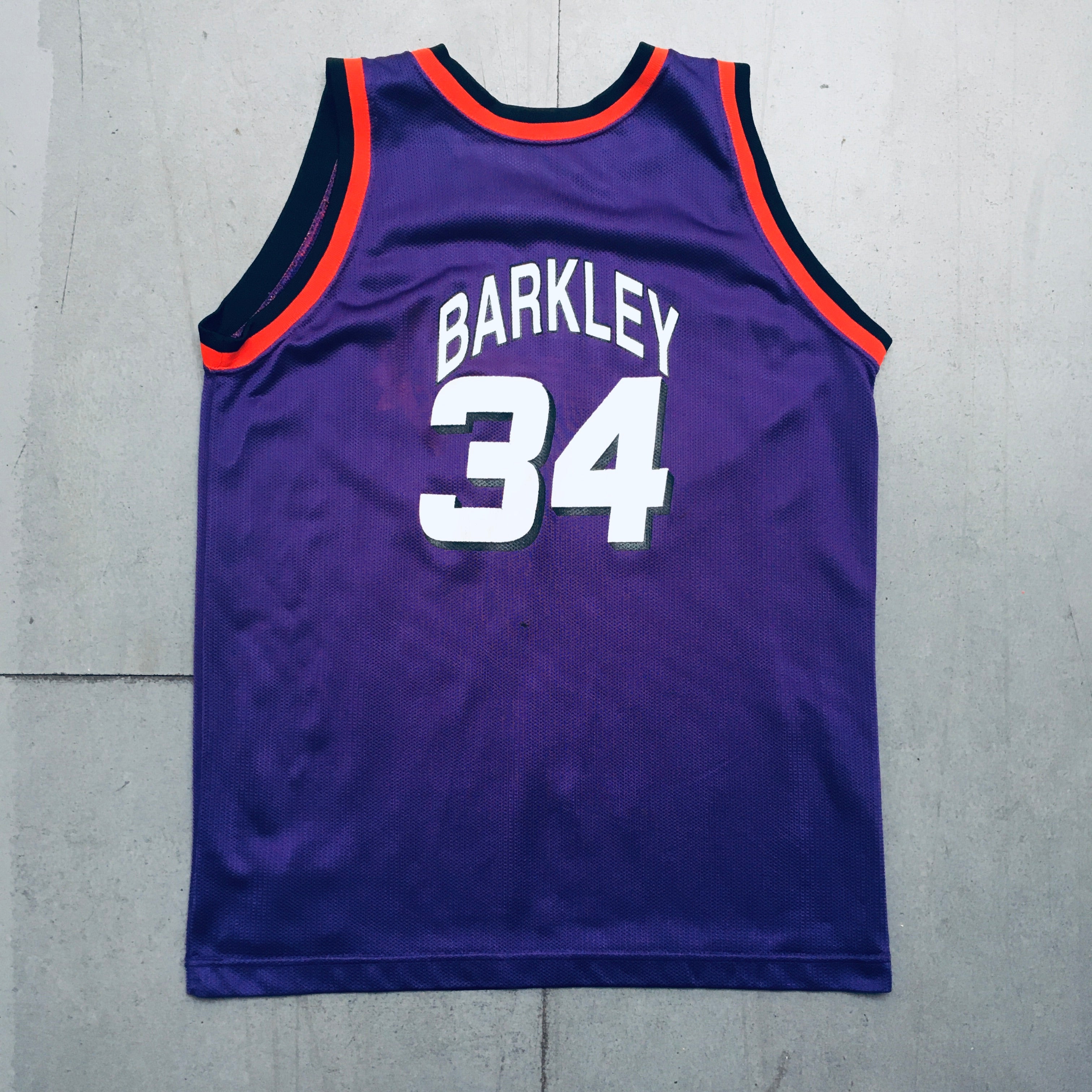 Authentic Charles Barkley 1992/93 Phoenix Suns Purple Champion Jersey Size S - Vintage NBA Basketball Jersey for Fans & Collectors - Perfect for Game Day, Cosplay, and Sports Memorabilia Display